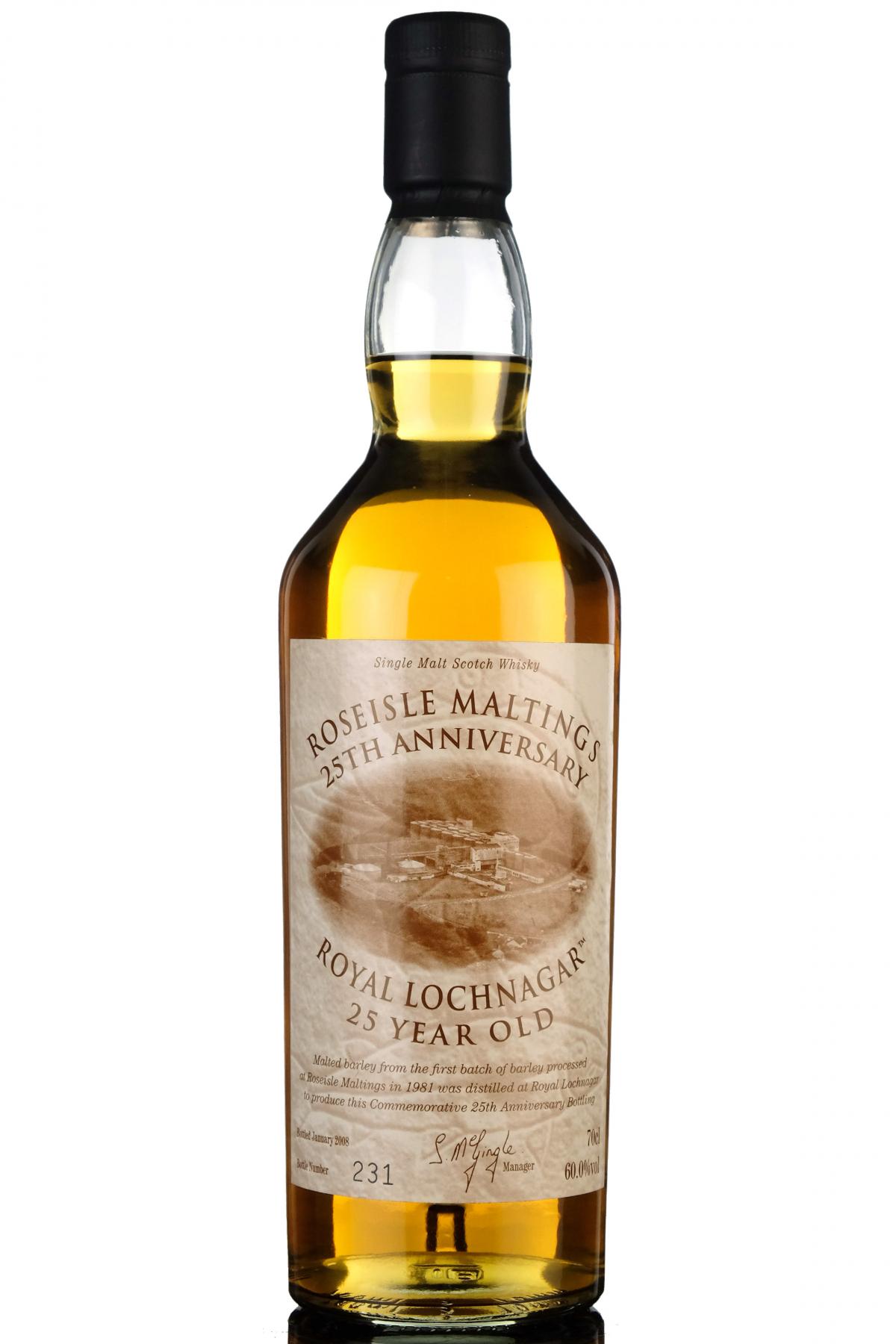 Royal Lochnagar 1981-2008 - 25 Year Old - Roseisle Maltings Anniversary