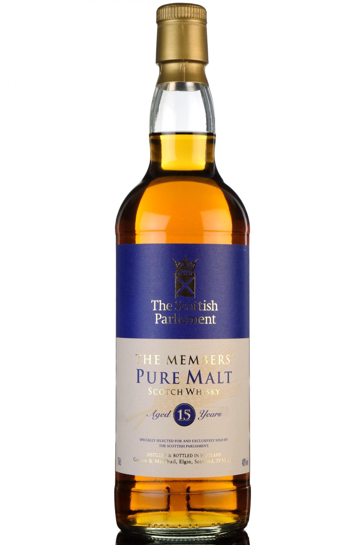 Scottish Parliament 15 Year Old - Gordon & MacPhail