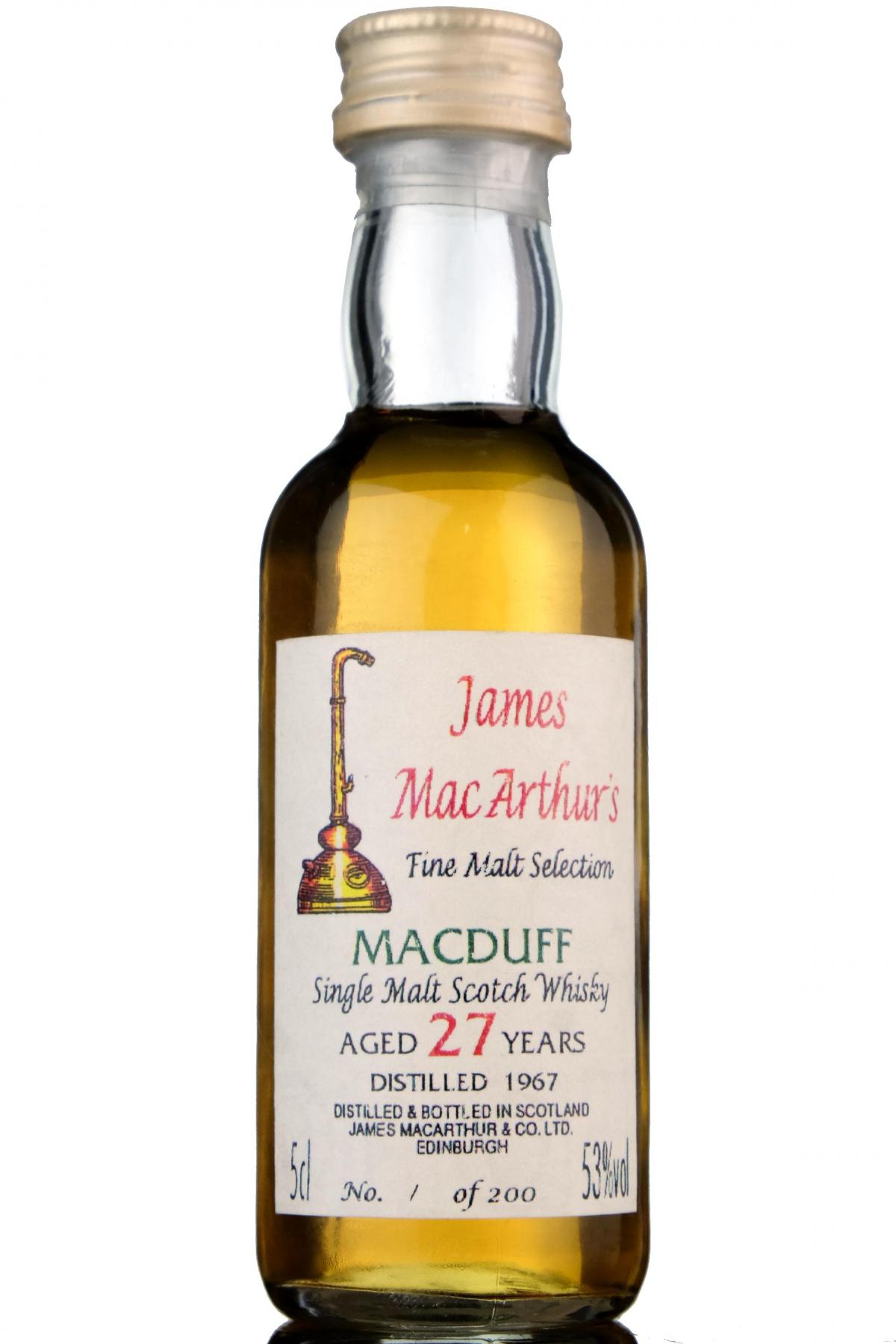 Macduff 1967 - 27 Year Old - James MacArthur - Fine Malt Selection Miniature - No.1