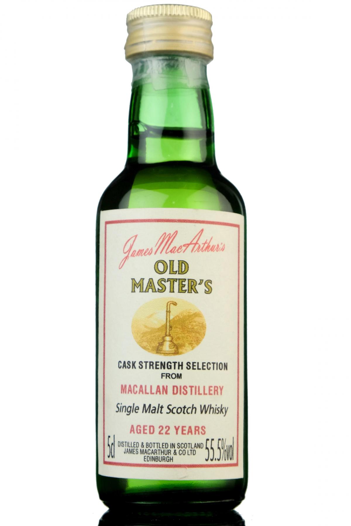 Macallan 22 Year Old - James MacArthur - Old Masters Miniature