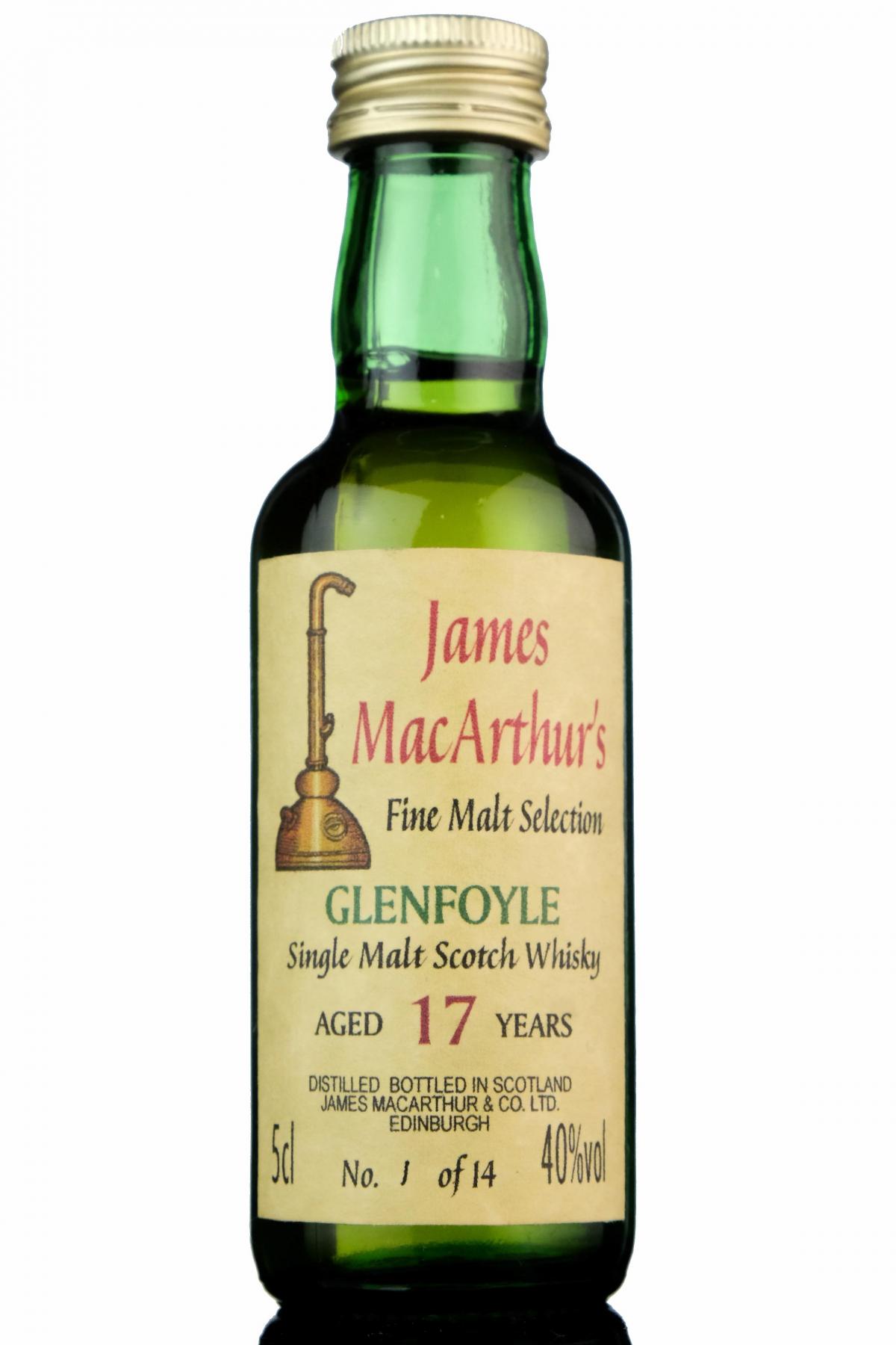Glenfoyle 17 Year Old - James MacArthur - Fine Malt Selection Miniature - No.1