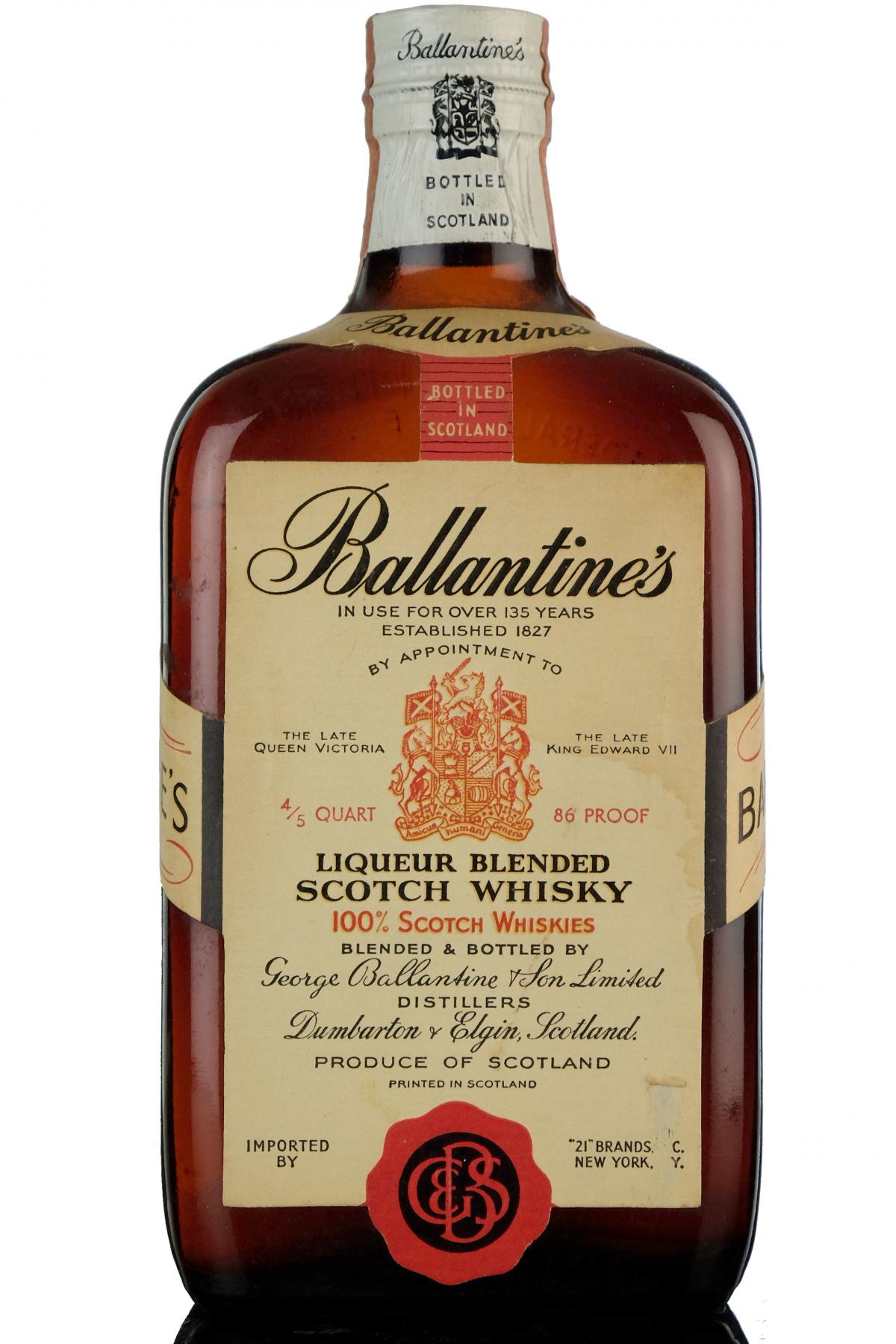 Ballantines Early 1960s Us Market