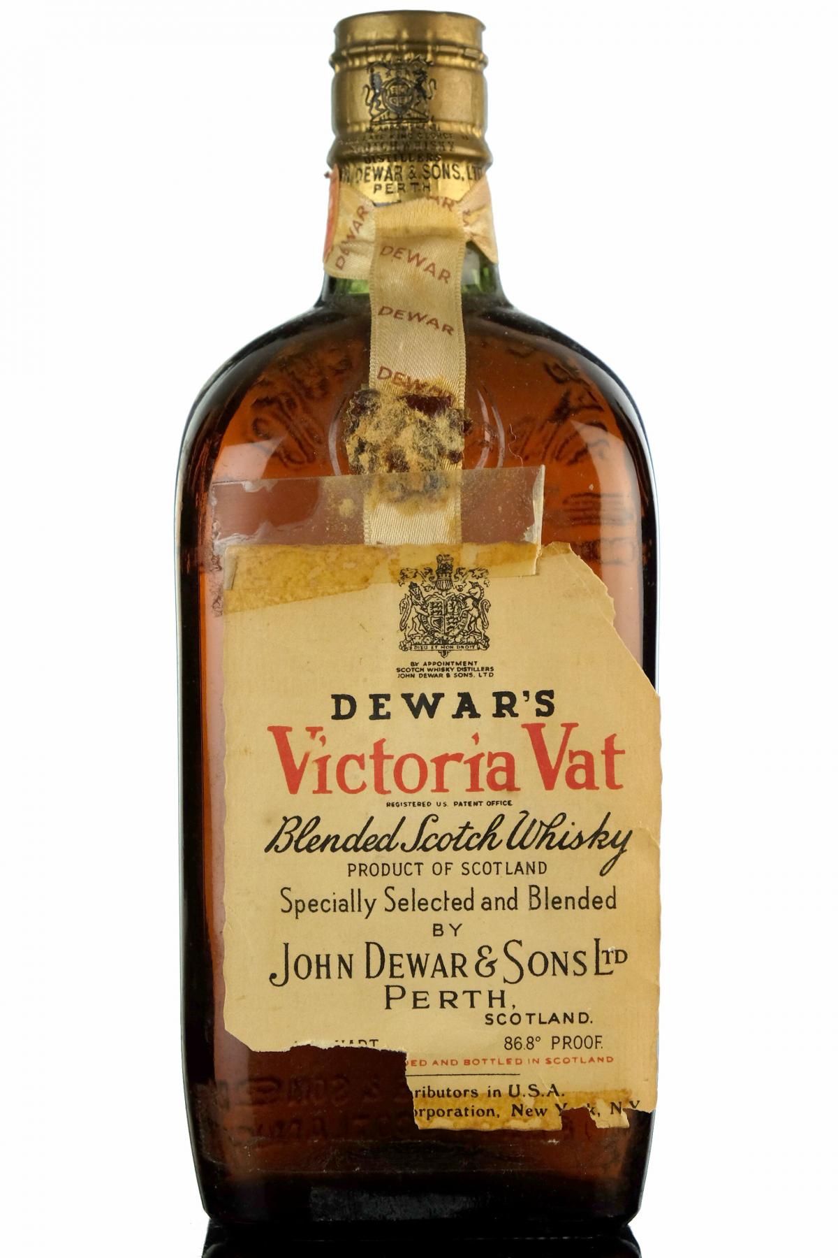 Dewars Victoria Vat - 1940s - US Market