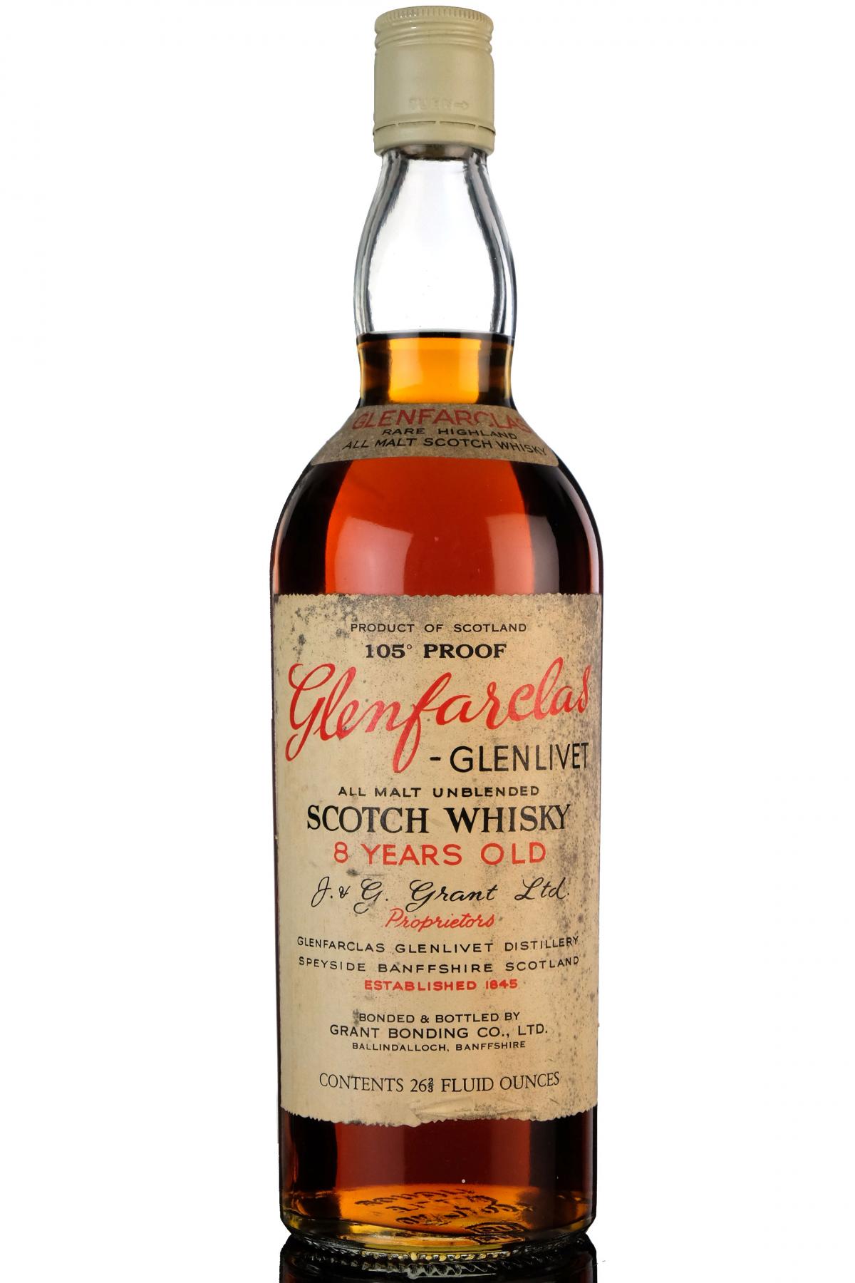 Glenfarclas 8 Year Old - 105 Proof - 1970s