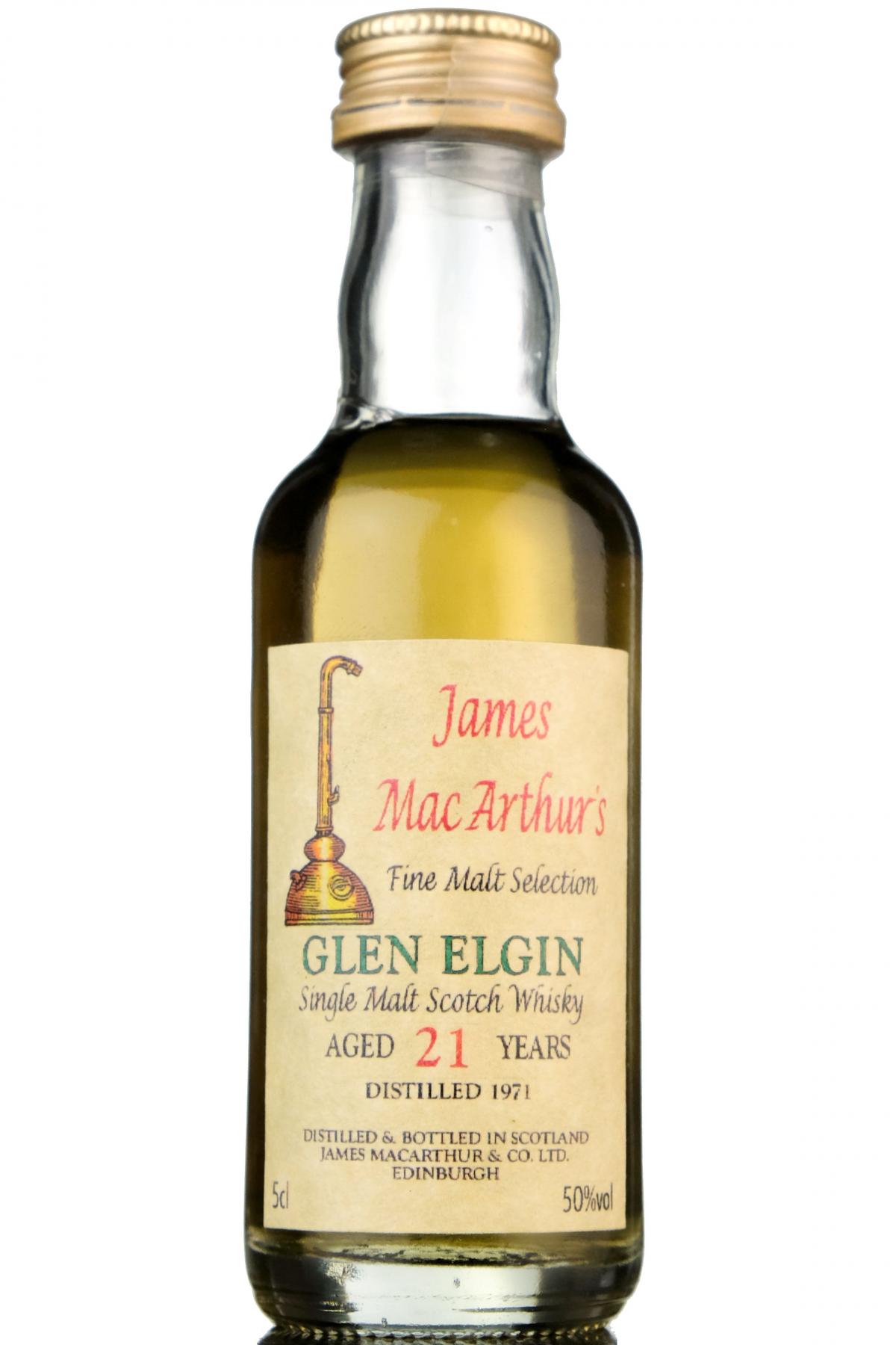 Glen Elgin 1971 - 21 Year Old - James MacArthur - Fine Malt Selection Miniature