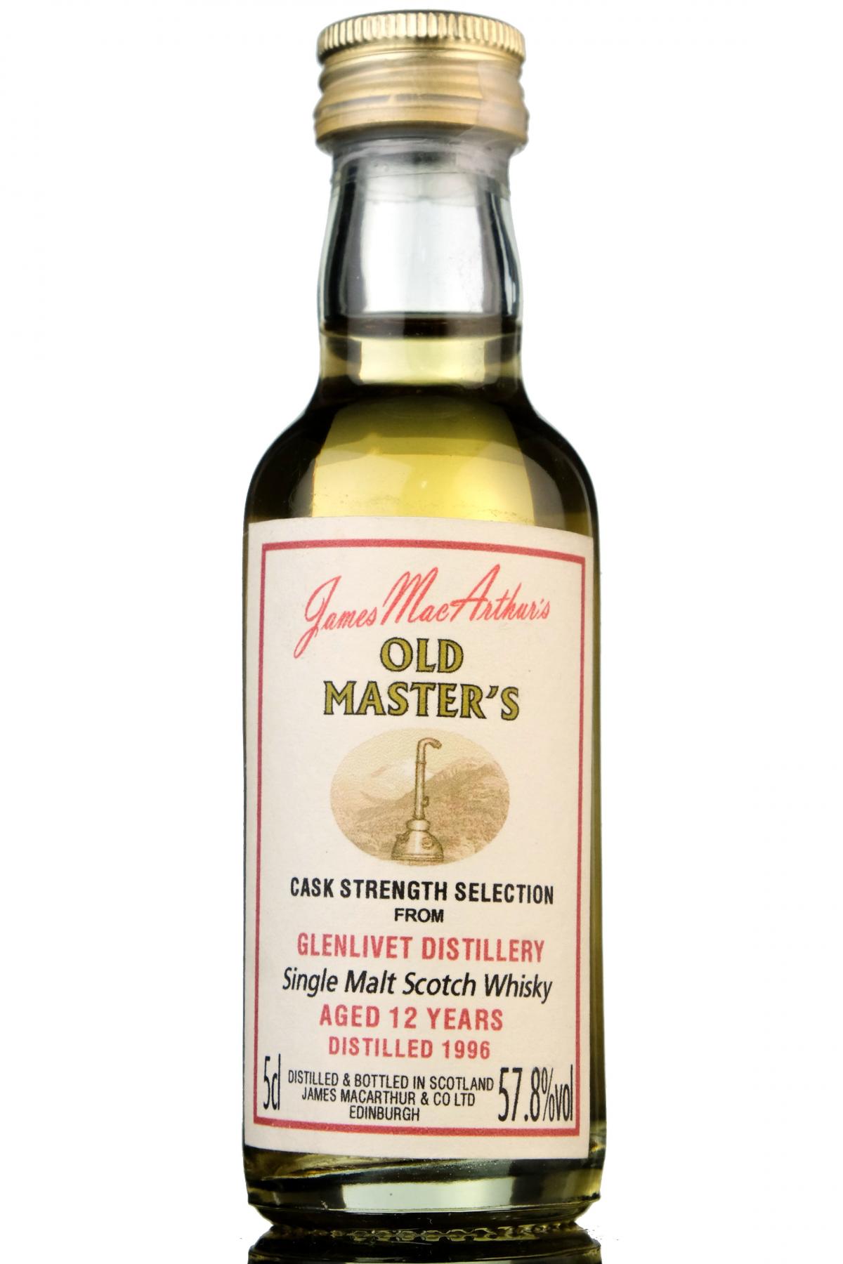 Glenlivet 1996 - 12 Year Old - James MacArthur - Old Masters Miniature