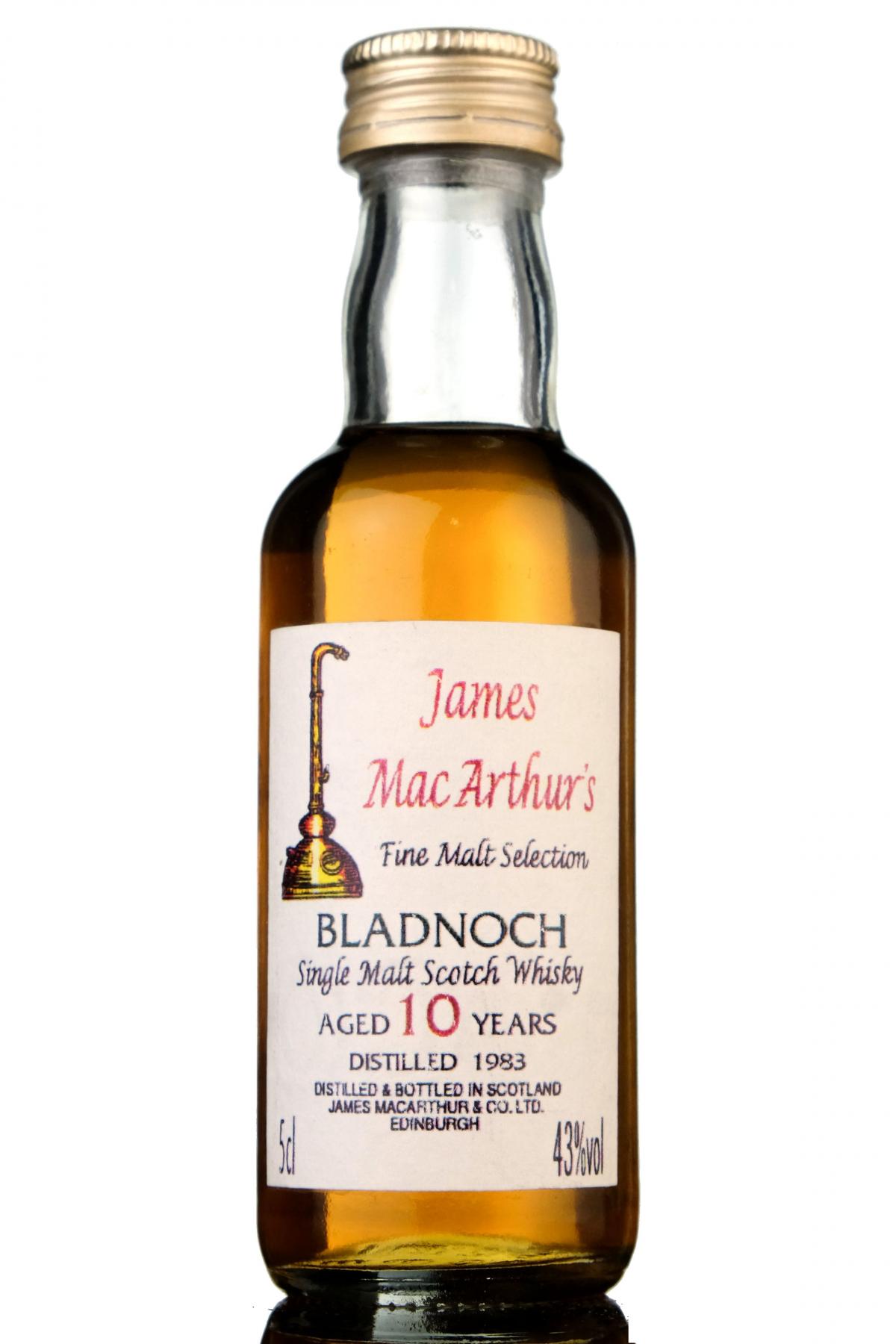 Bladnoch 1983 - 10 Year Old - James MacArthur - Fine Malt Selection Miniature