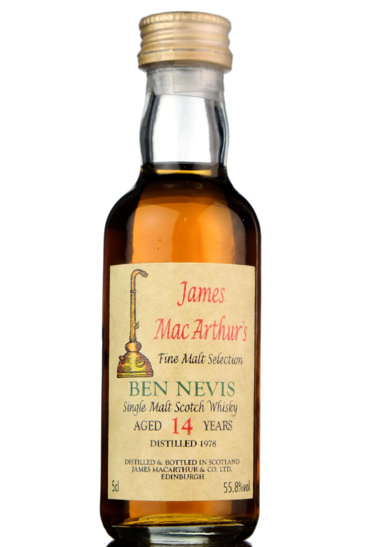 Ben Nevis 1978 - 14 Year Old - James MacArthur - Fine Malt Selection Miniature