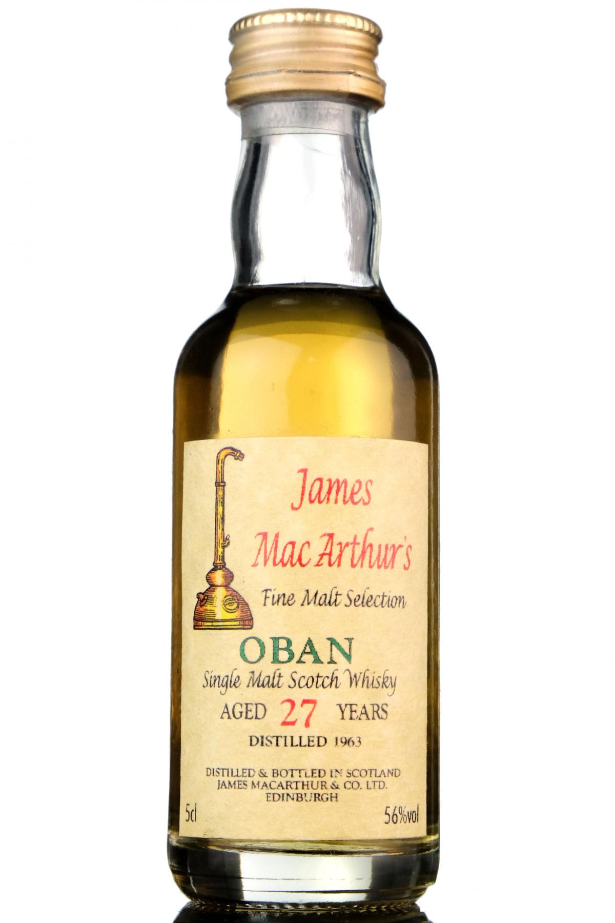 Oban 1963 - 27 Year Old - James MacArthur - Fine Malt Selection Miniature
