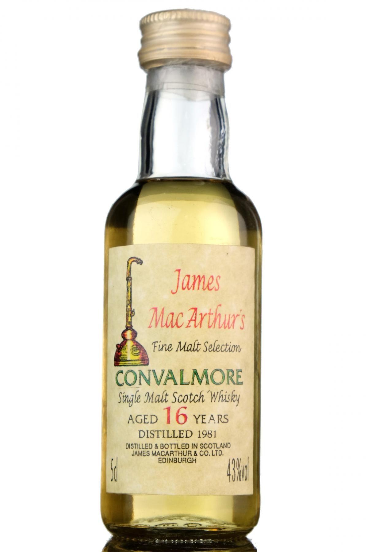 Convalmore 1981 - 16 Year Old - James MacArthur - Fine Malt Selection Miniature