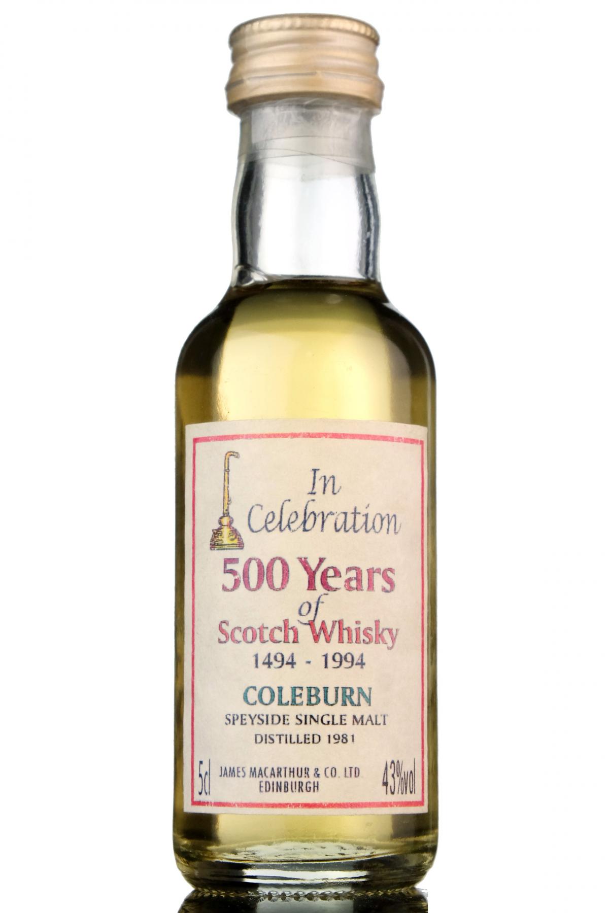 Coleburn 1981 - Celebrating 500 Years - James MacArthur Miniature