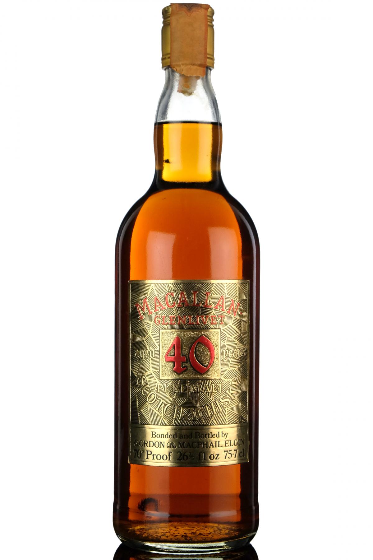 Macallan 40 Year Old - Gordon & MacPhail - Mid 1970s