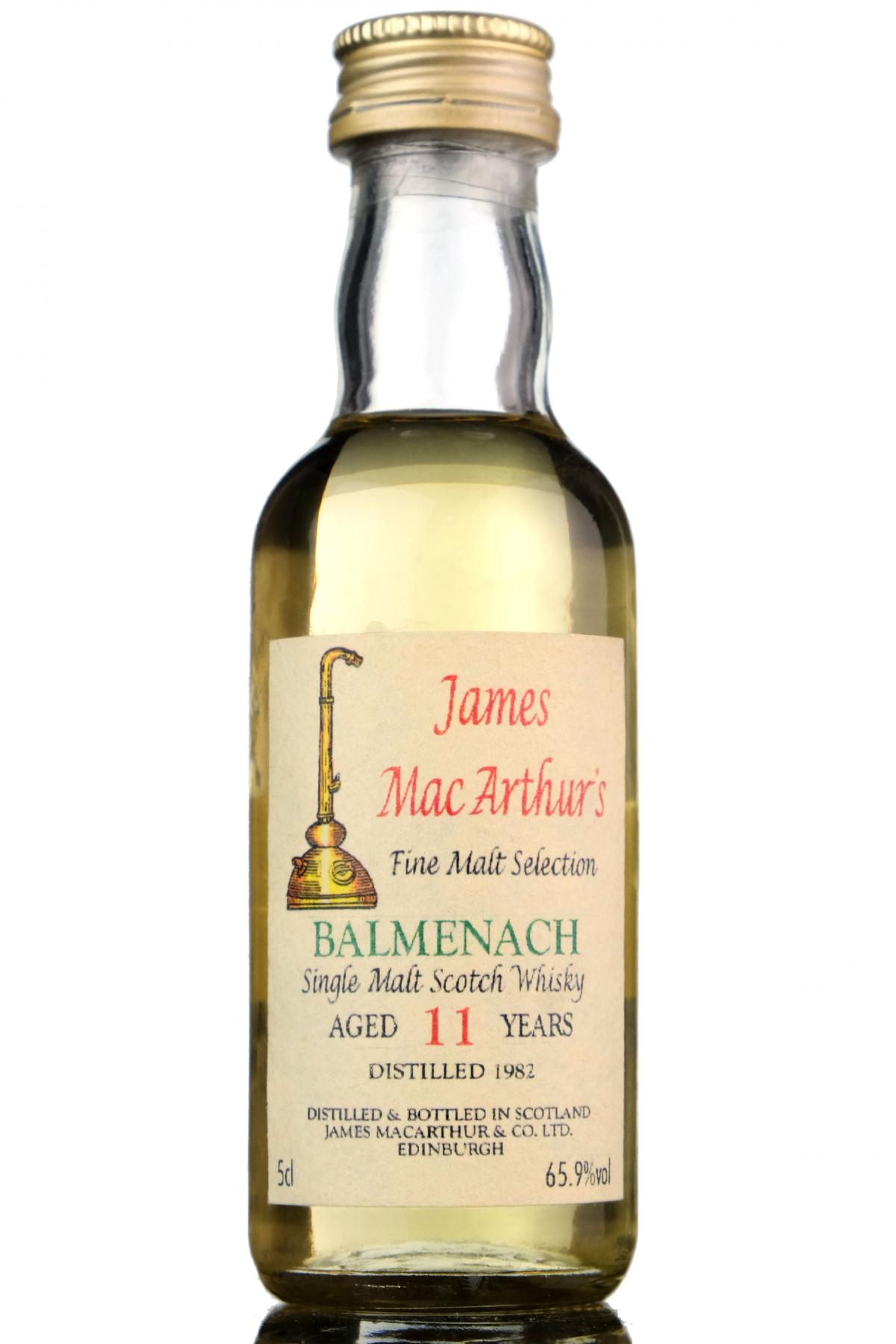 Balmenach 1982 - 11 Year Old - James MacArthur - Fine Malt Selection Miniature