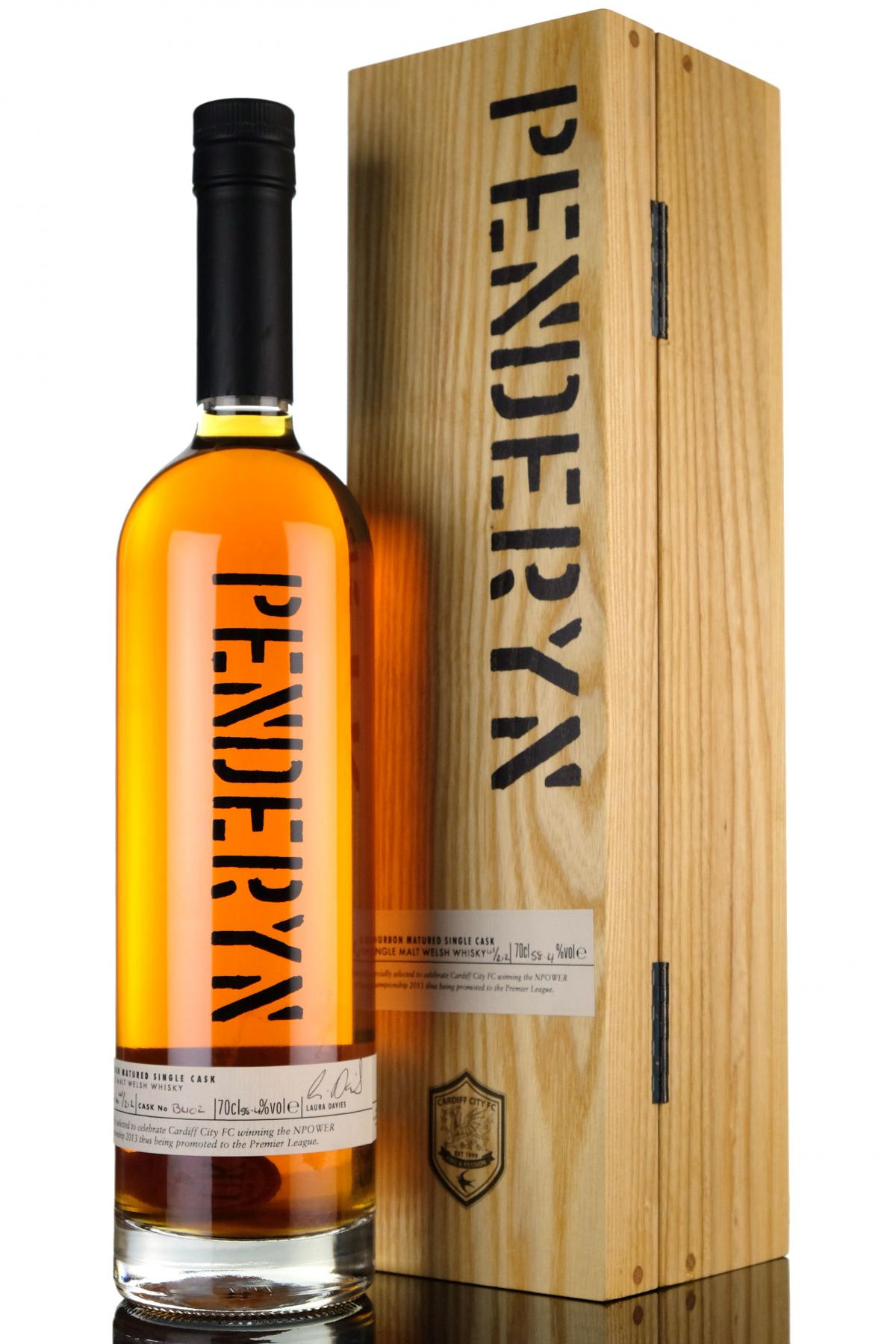 Penderyn Bourbon - Single Cask B402 - Cardiff City FC NPower Championship 2013