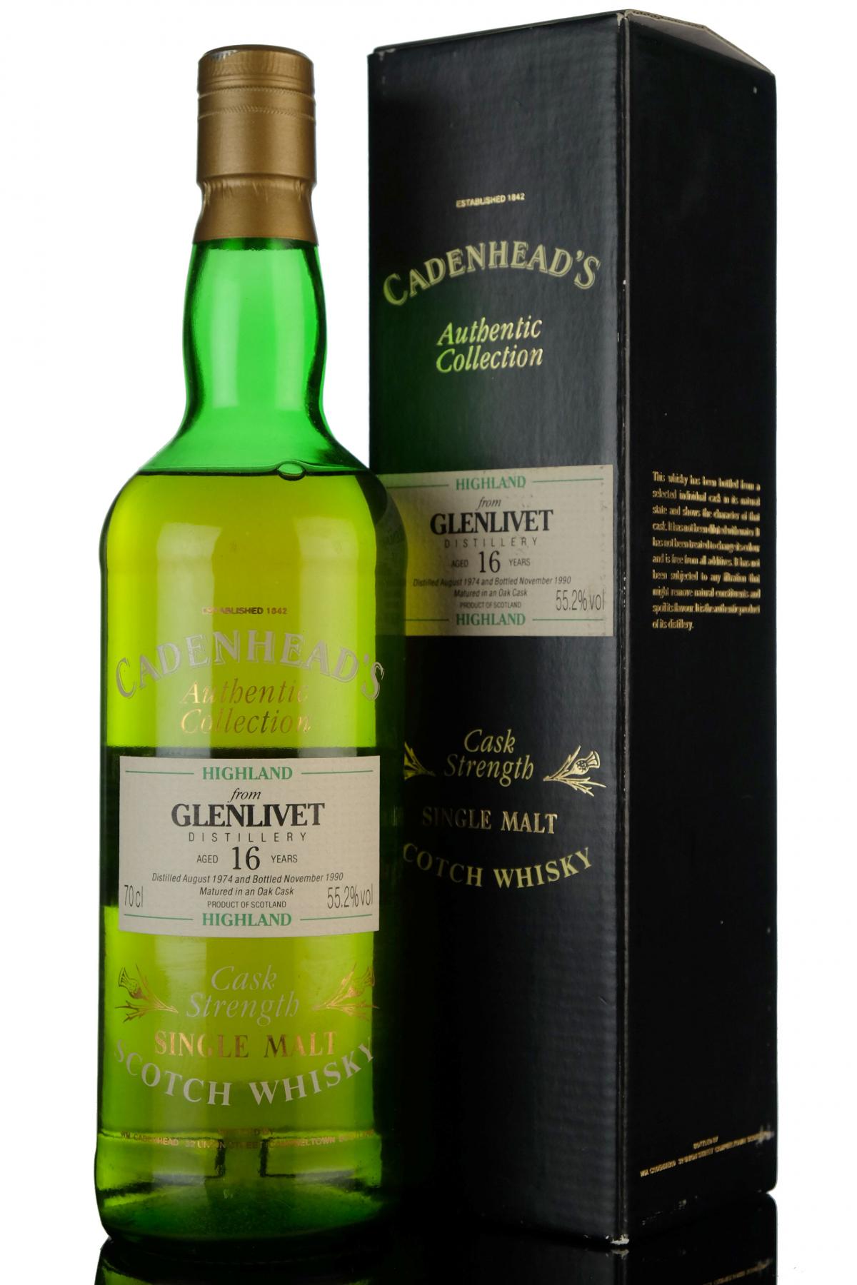 Glenlivet 1974 - 1990 16 Cadenheads Authentic Collection