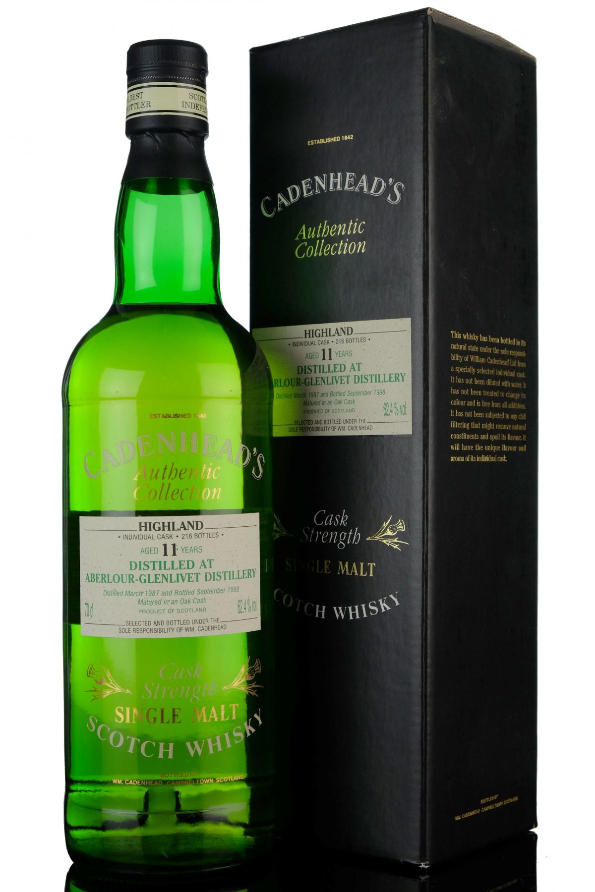 Aberlourglenlivet 1987 - 1998 11 Cadenheads Authentic Collection