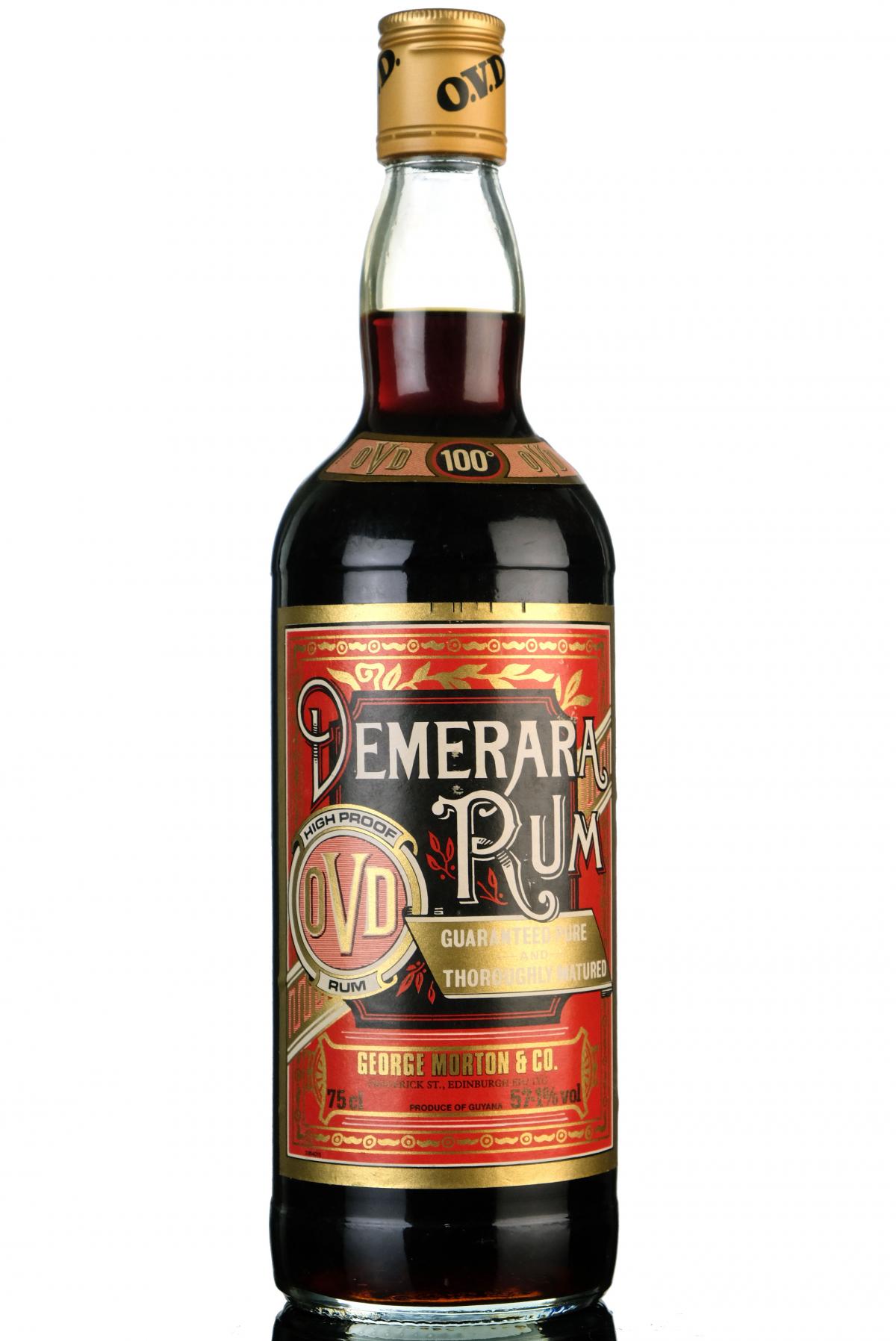 OVD Demerara High Proof Rum - 1980s - 100 Proof