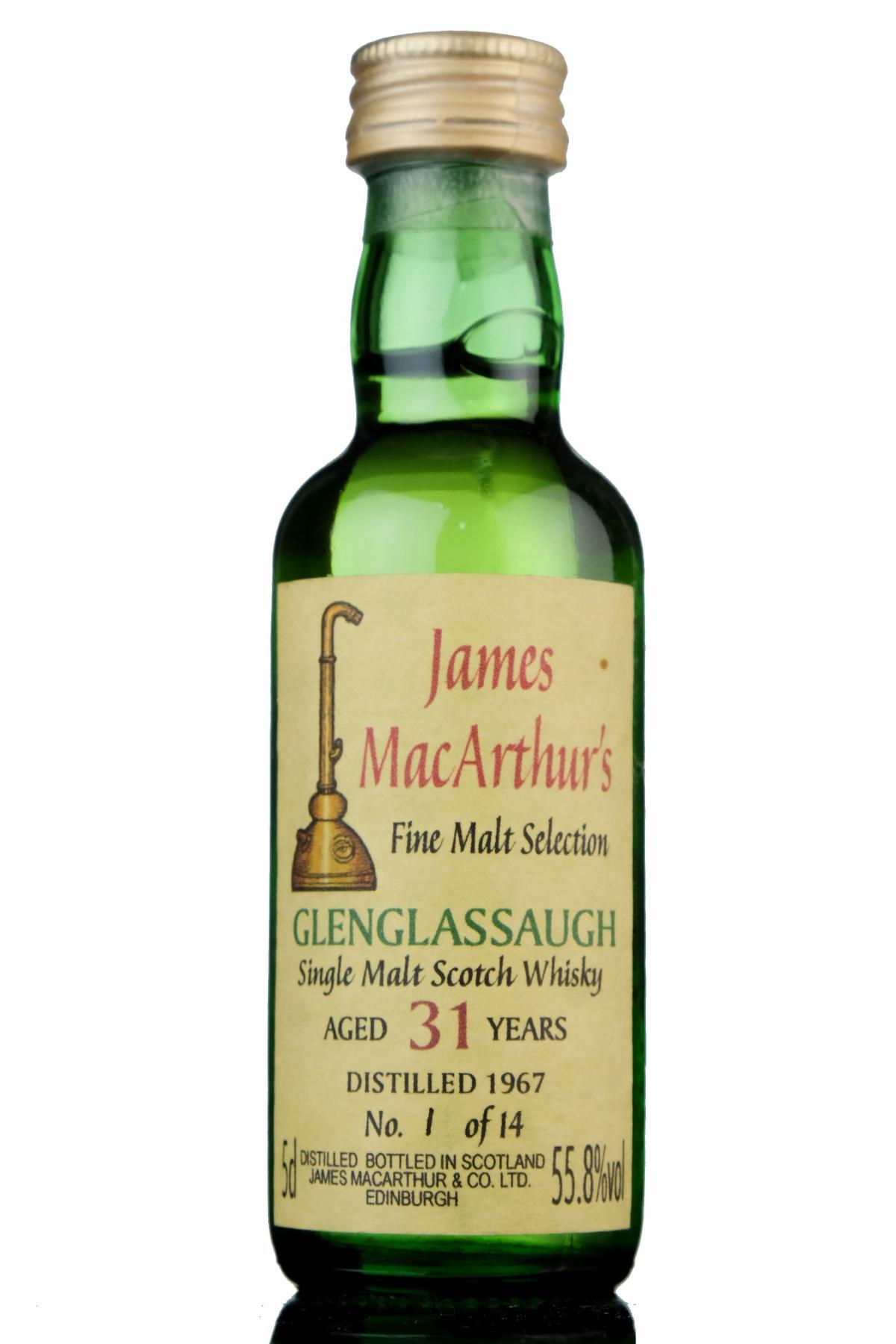 Glenglassaugh 1967 - 31 Year Old - James MacArthur - Fine Malt Selection Miniature - No.1