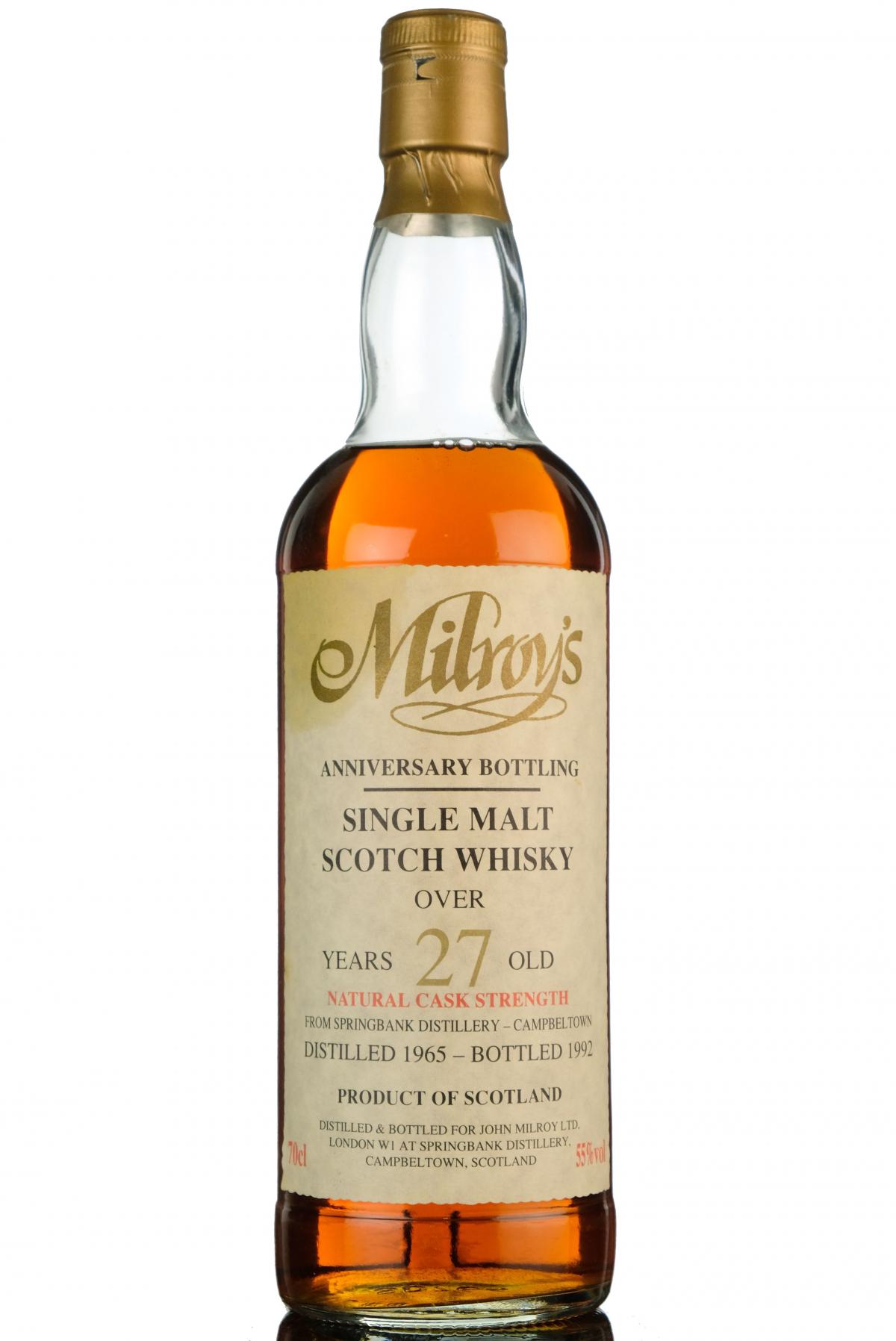Springbank 1965-1992 - 27 Year Old - Milroys