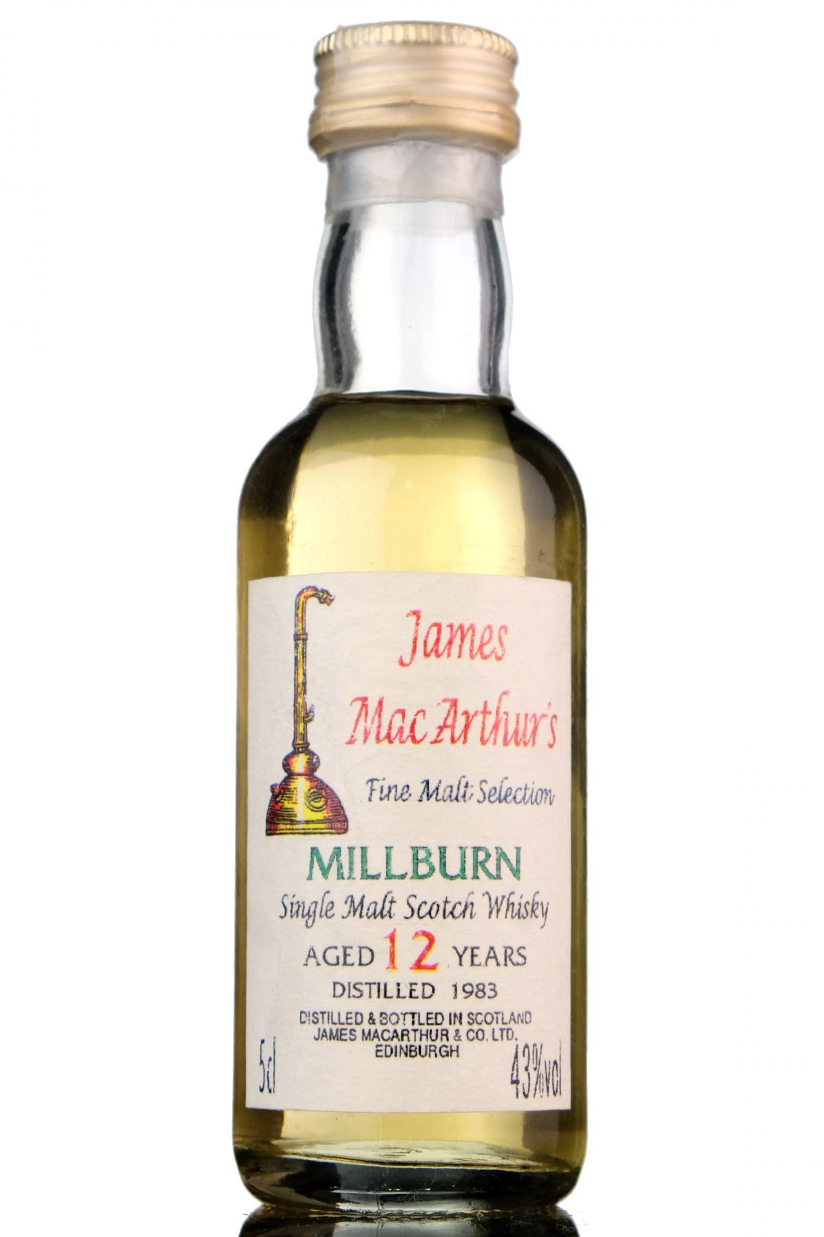 Millburn 1983 - 12 Year Old - James MacArthur - Fine Malt Selection Miniature