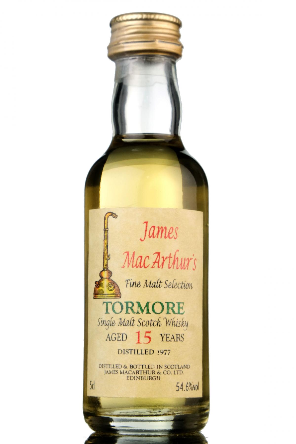 Tormore 1977 - 15 Year Old - James MacArthur - Fine Malt Selection Miniature