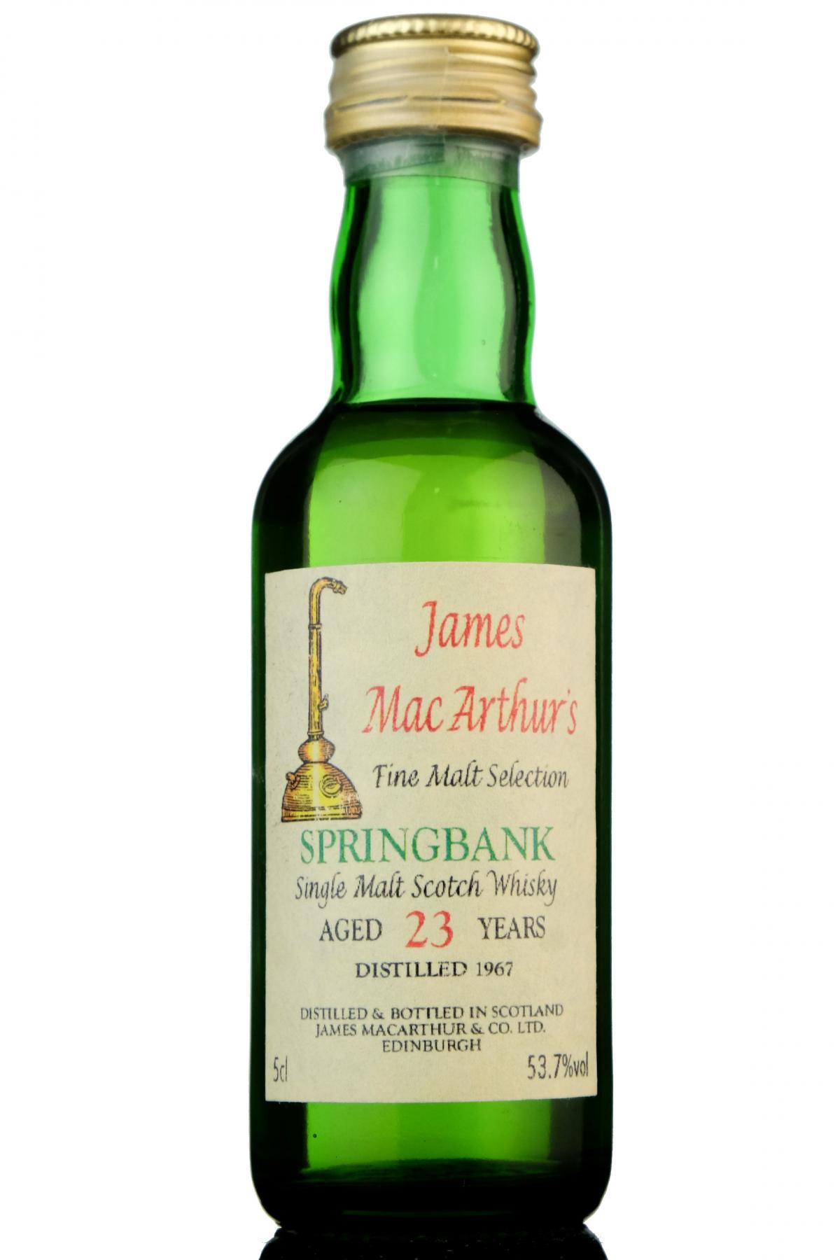 Springbank 1967 - 23 Year Old - James MacArthur - Fine Malt Selection Miniature