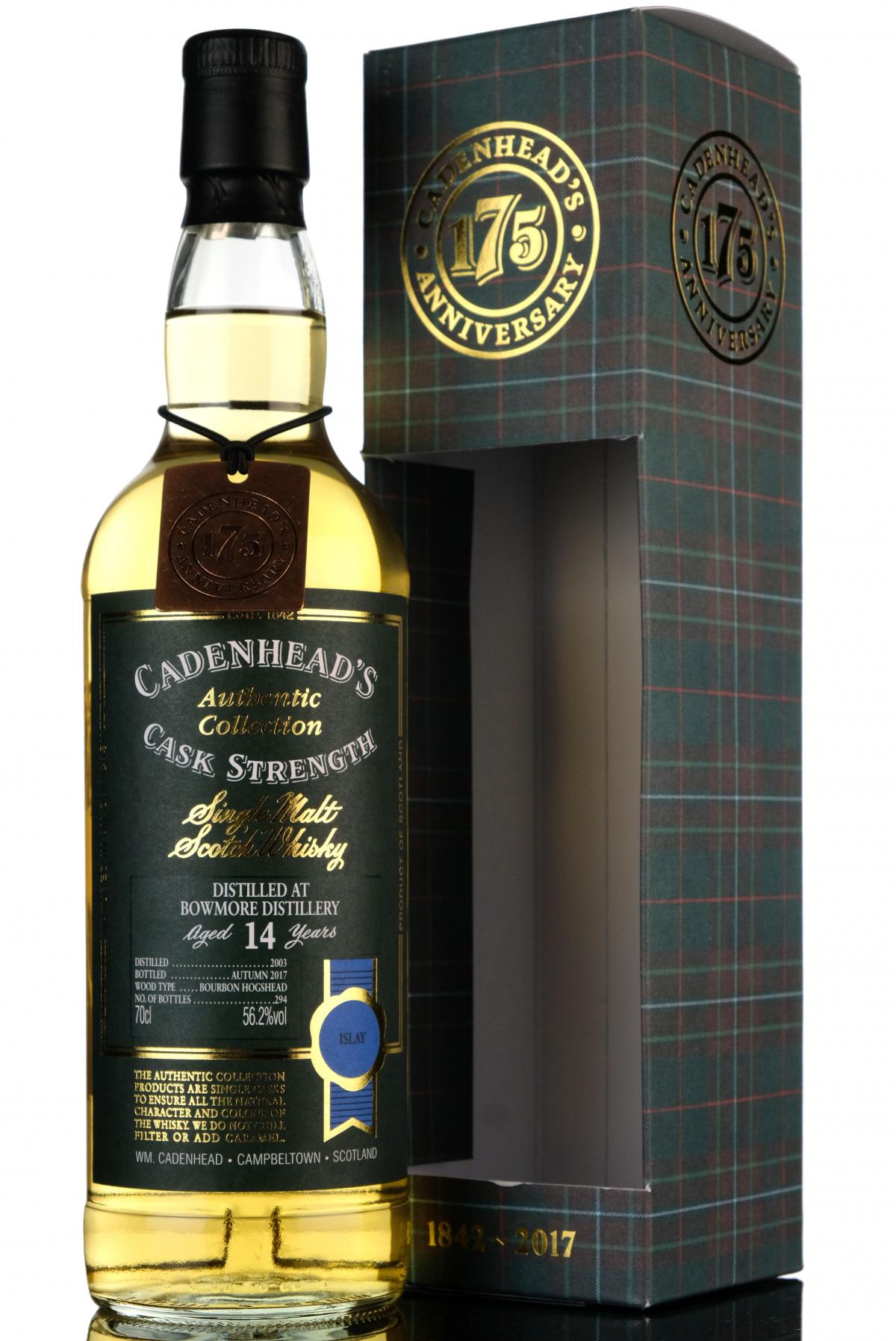 Bowmore 2003 - 2017 14 Cadenheads Authentic Collection 175th Anniversary