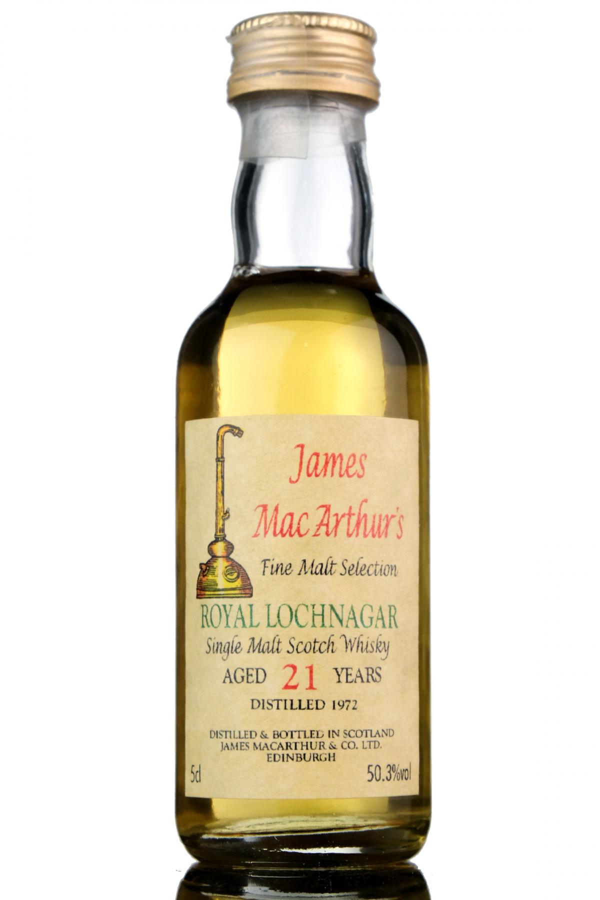 Royal Lochnagar 1972 - 21 Year Old - James MacArthur - Fine Malt Selection Miniature
