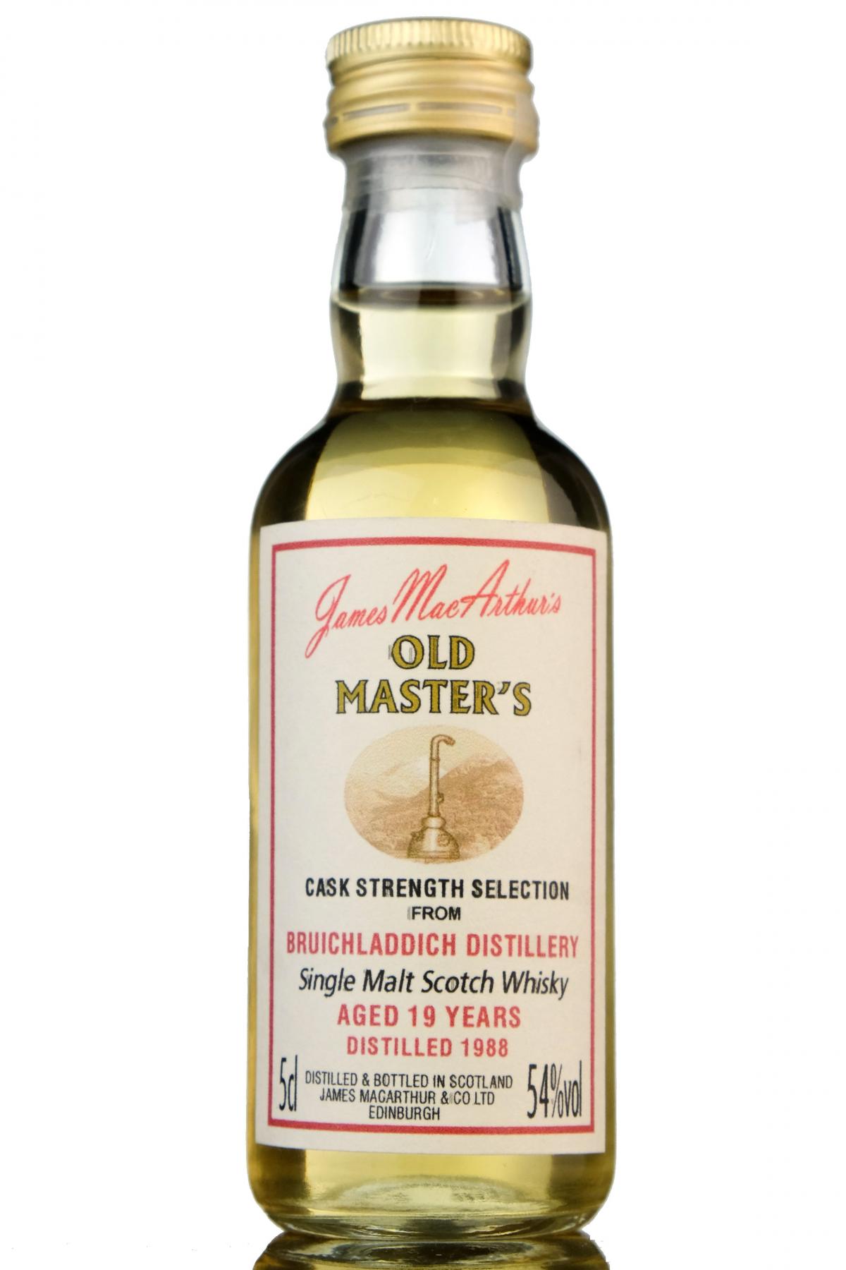 Bruichladdich 1988 - 19 Year Old - James MacArthur - Old Masters Miniature