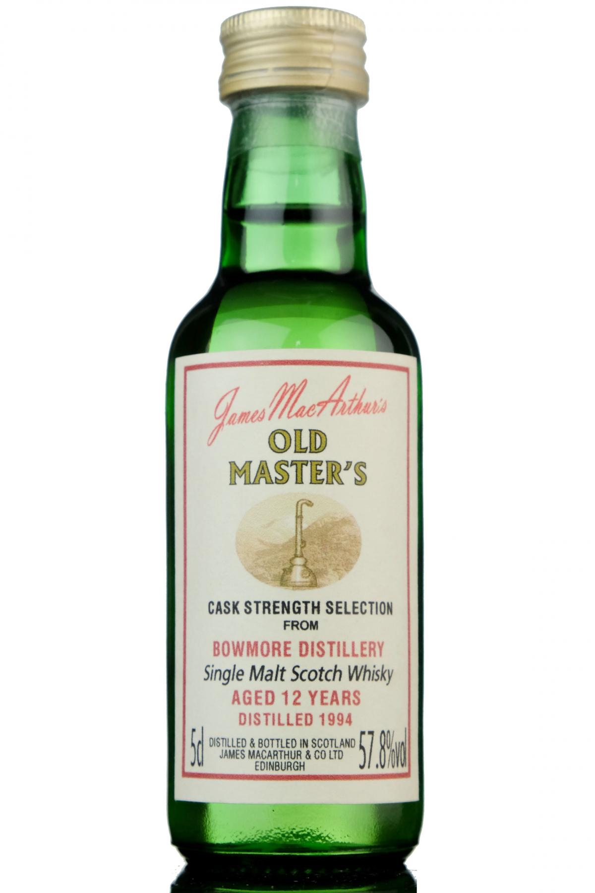 Bowmore 1994 - 12 Year Old - James MacArthur - Old Masters Miniature