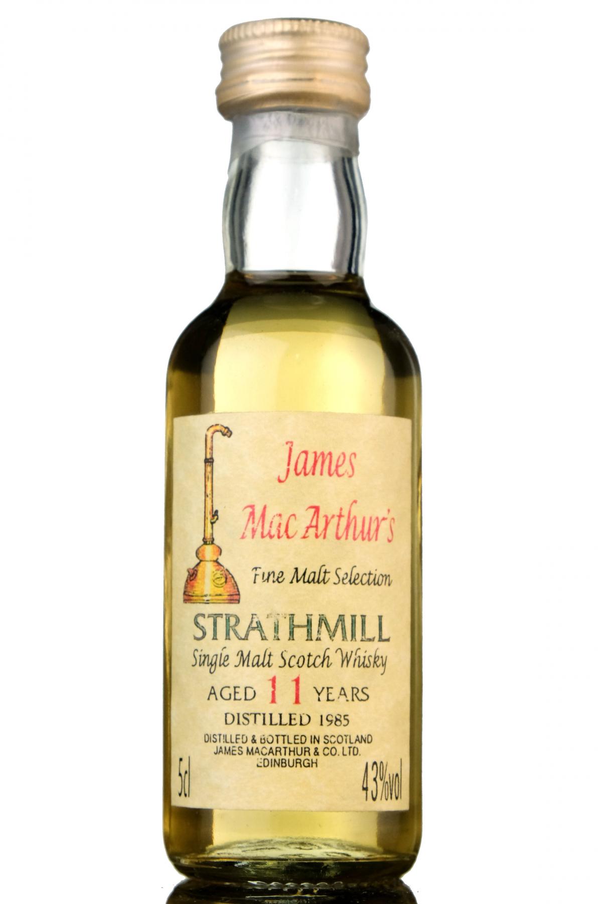 Strathmill 1985 - 11 Year Old - James MacArthur - Fine Malt Selection Miniature