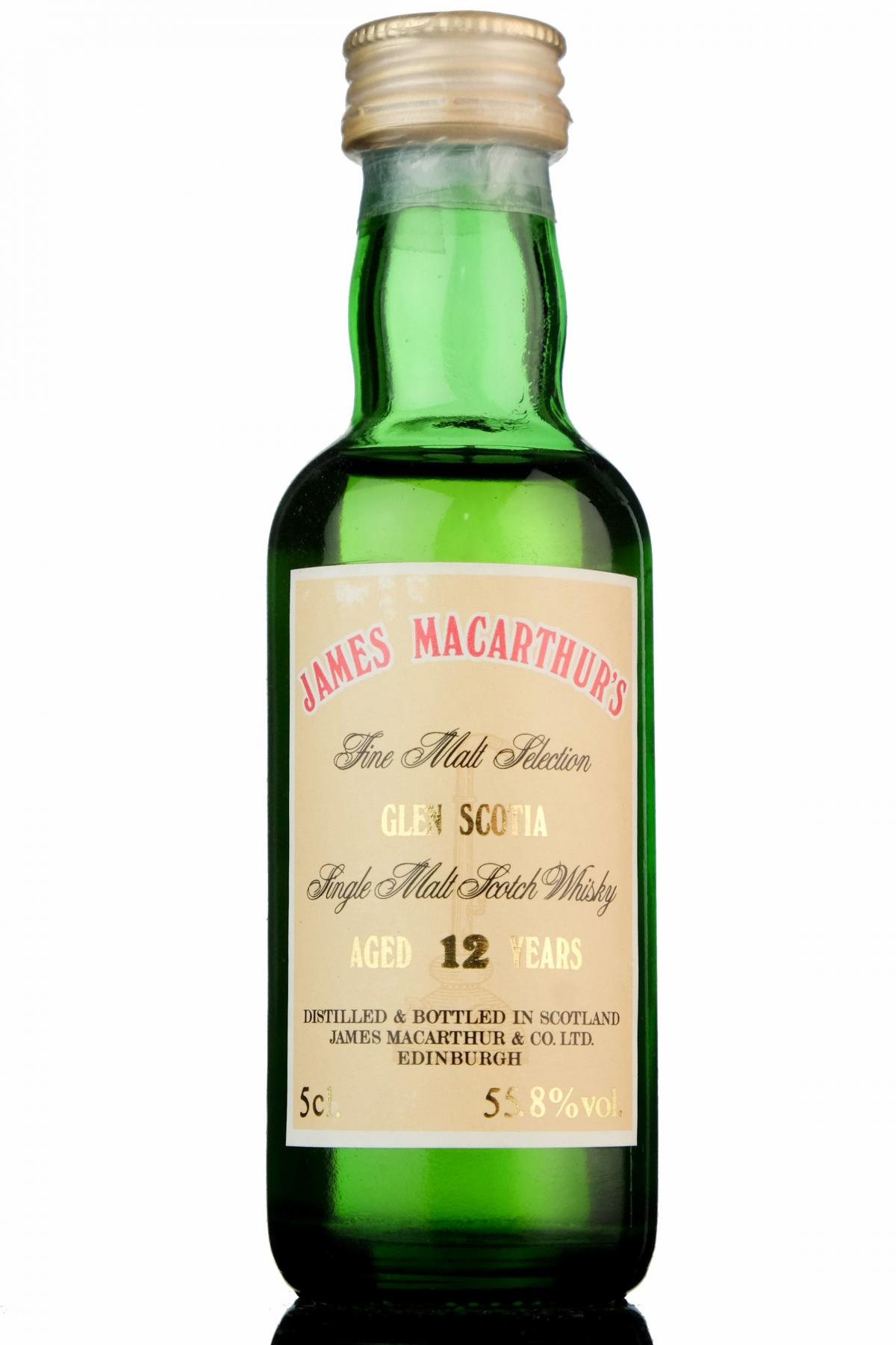 Glen Scotia 12 Year Old - James MacArthur - Fine Malt Selection Miniature
