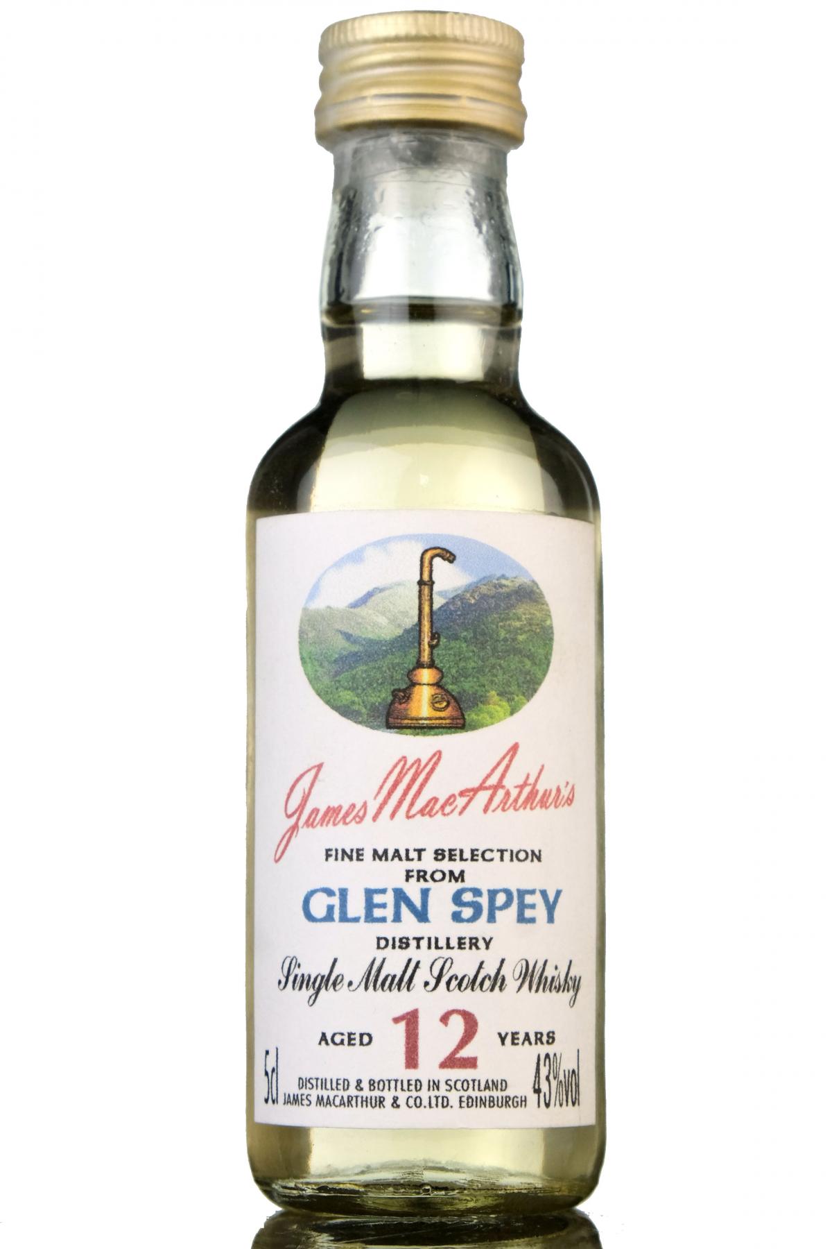 Glen Spey 12 Year Old - James MacArthur - Fine Malt Selection Miniature