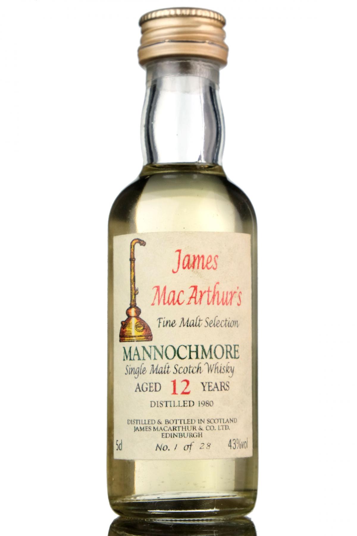 Mannochmore 1980 - 12 Year Old - James MacArthur - Fine Malt Selection Miniature - No.1