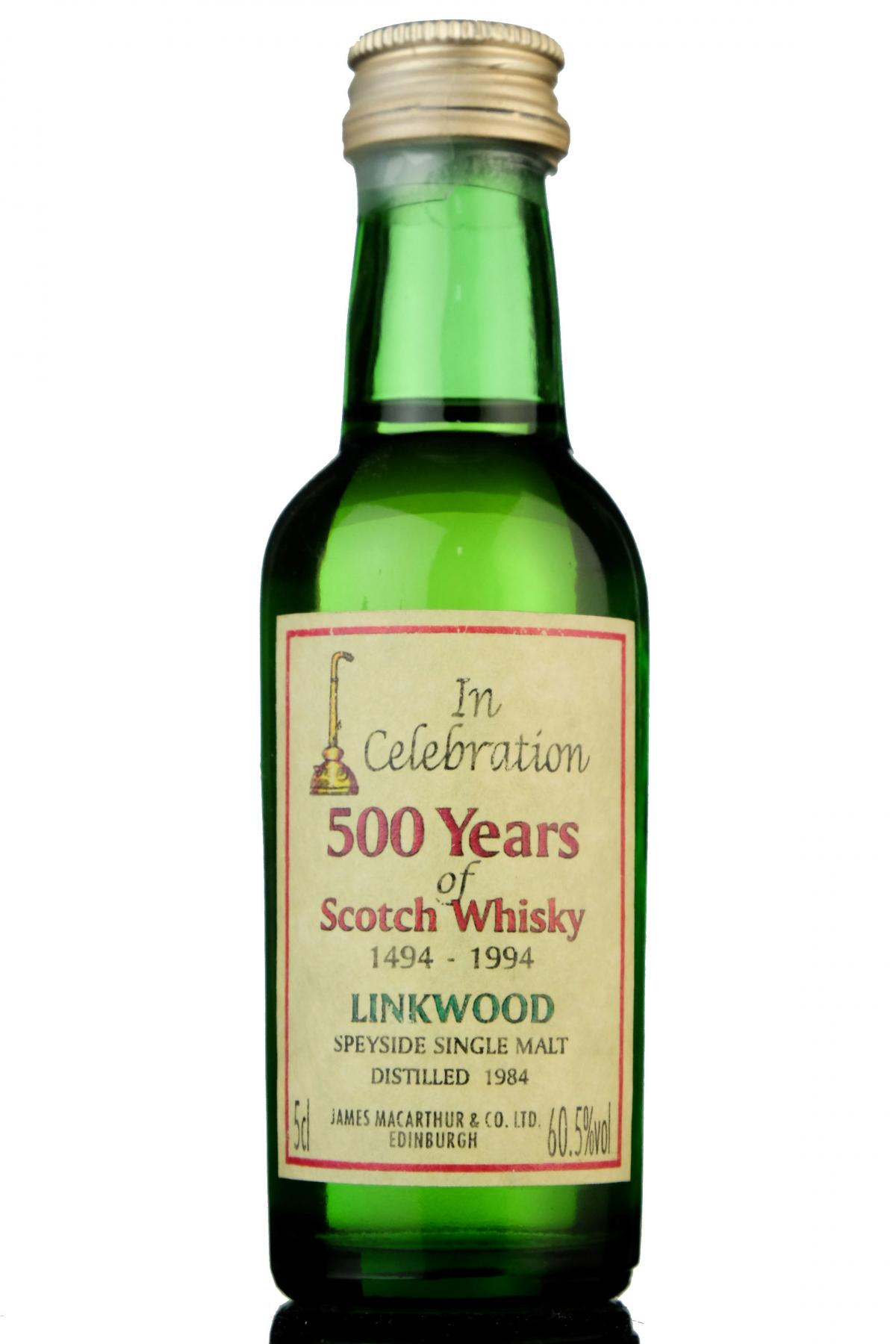 Linkwood 1984 - Celebrating 500 Years - James MacArthur Miniature