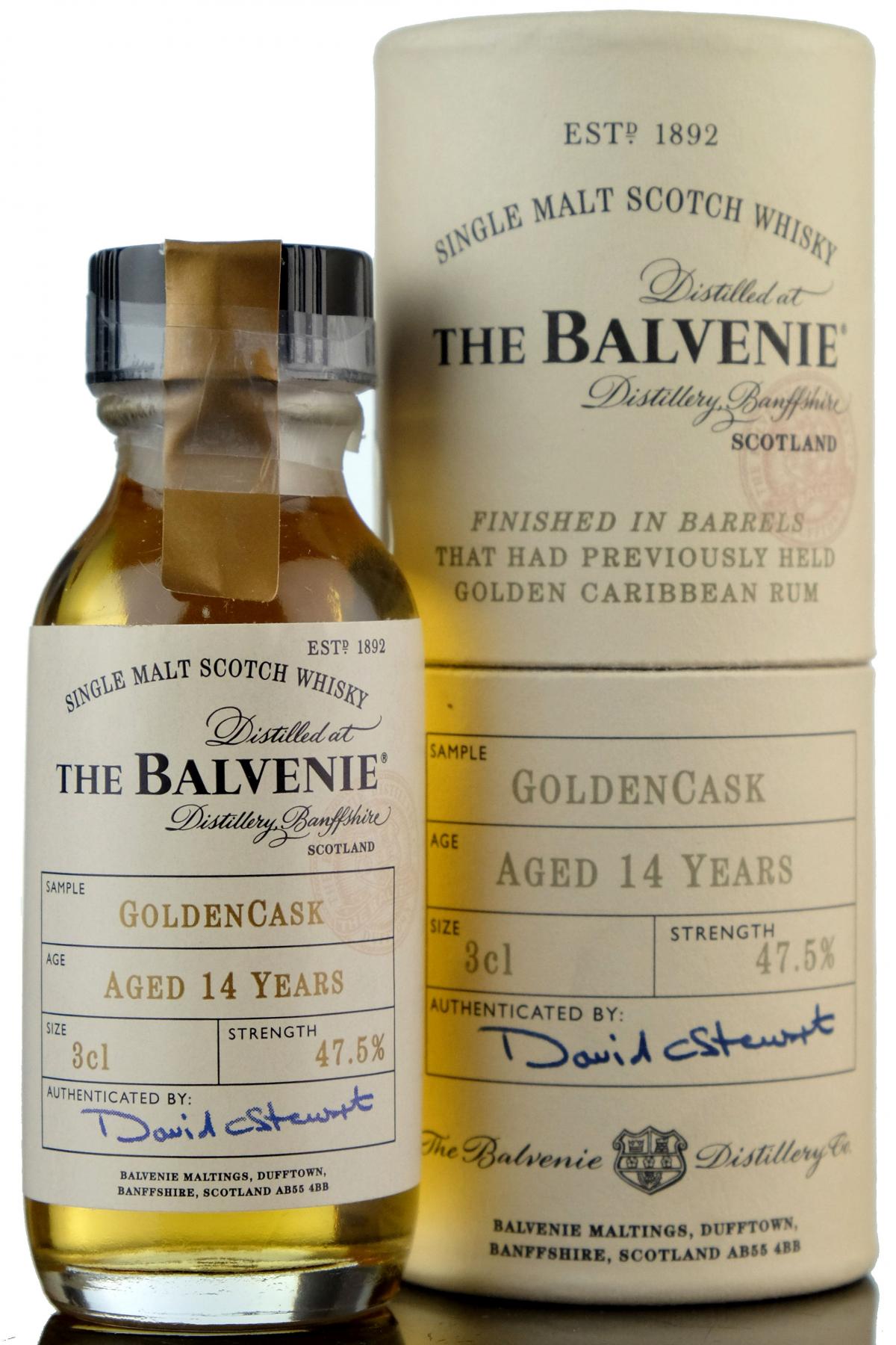 Balvenie 14 Year Old - Golden Cask Sample Miniature