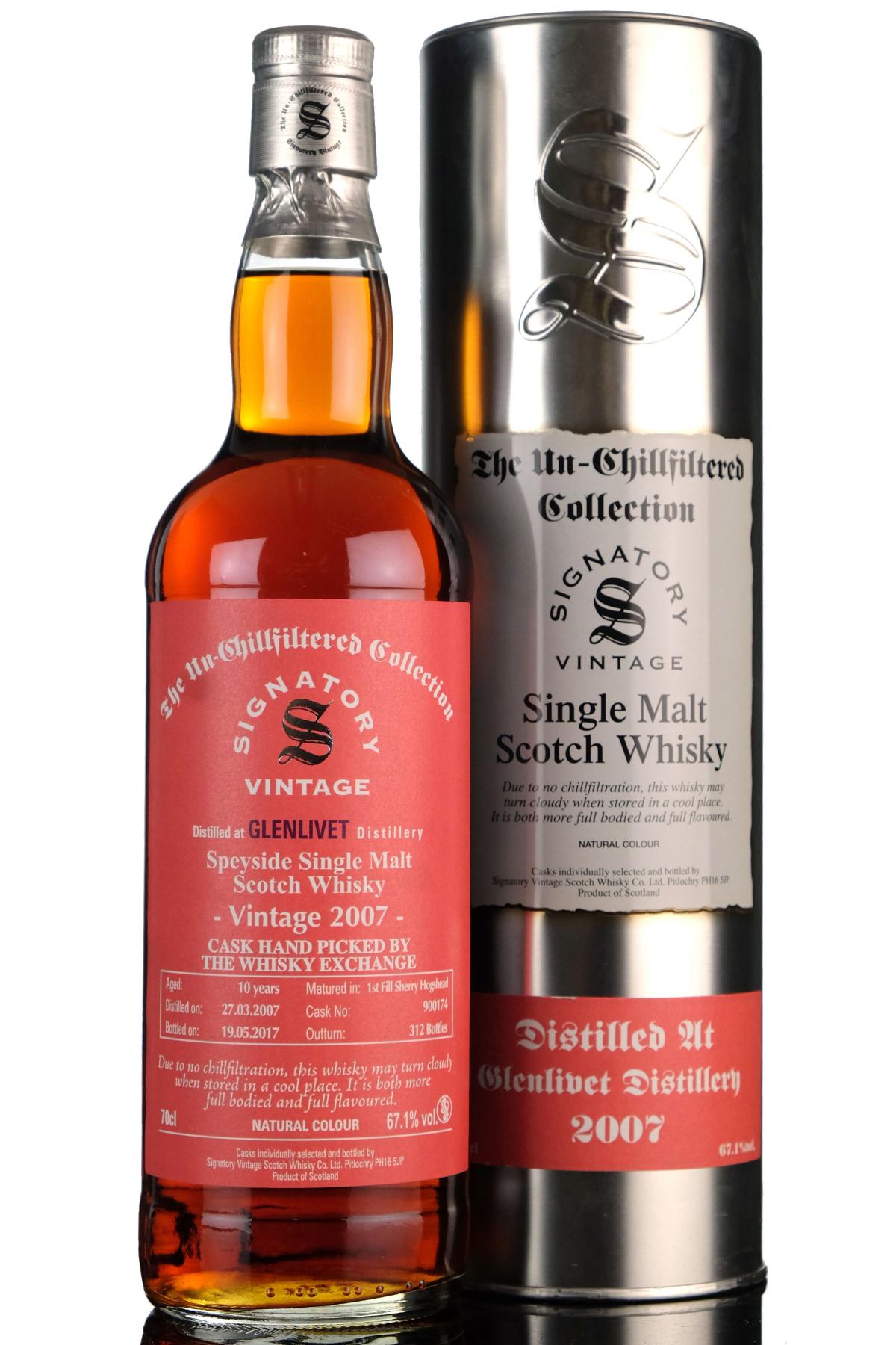 Glenlivet 2007 - 2017 10 Signatory Vintage