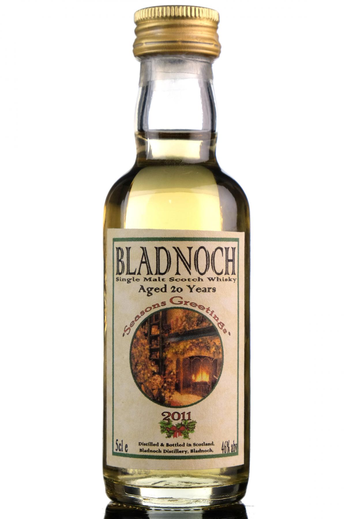 Bladnoch 20 Year Old - Seasons Greetings 2011 Miniature