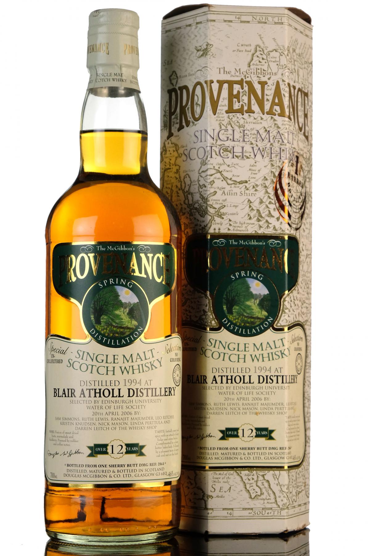 Blair Athol 19942006  12 Year Old  Provenance