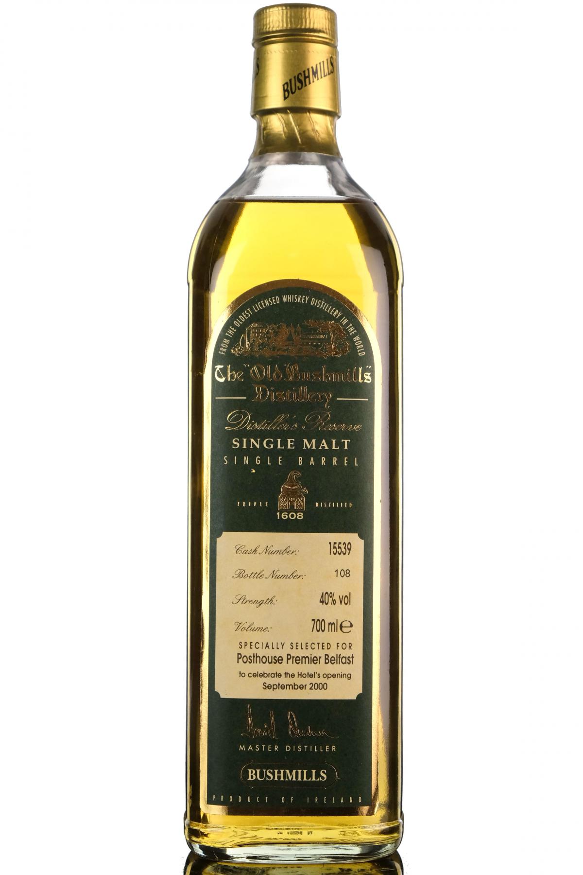 Bushmills Distillery Reserve Irish Whiskey Single Cask 15539