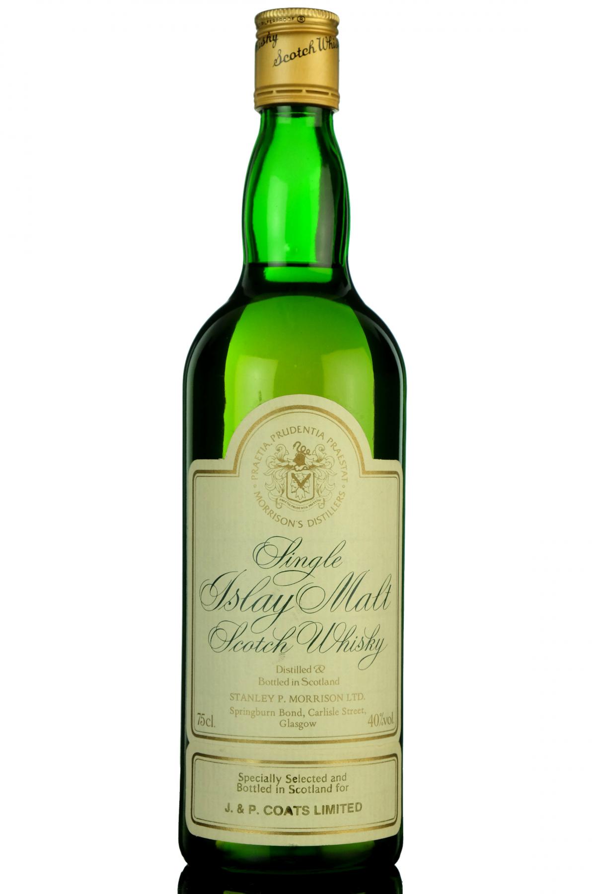 Single Islay Malt Specially Bottled For JP Coats Limited 1980s