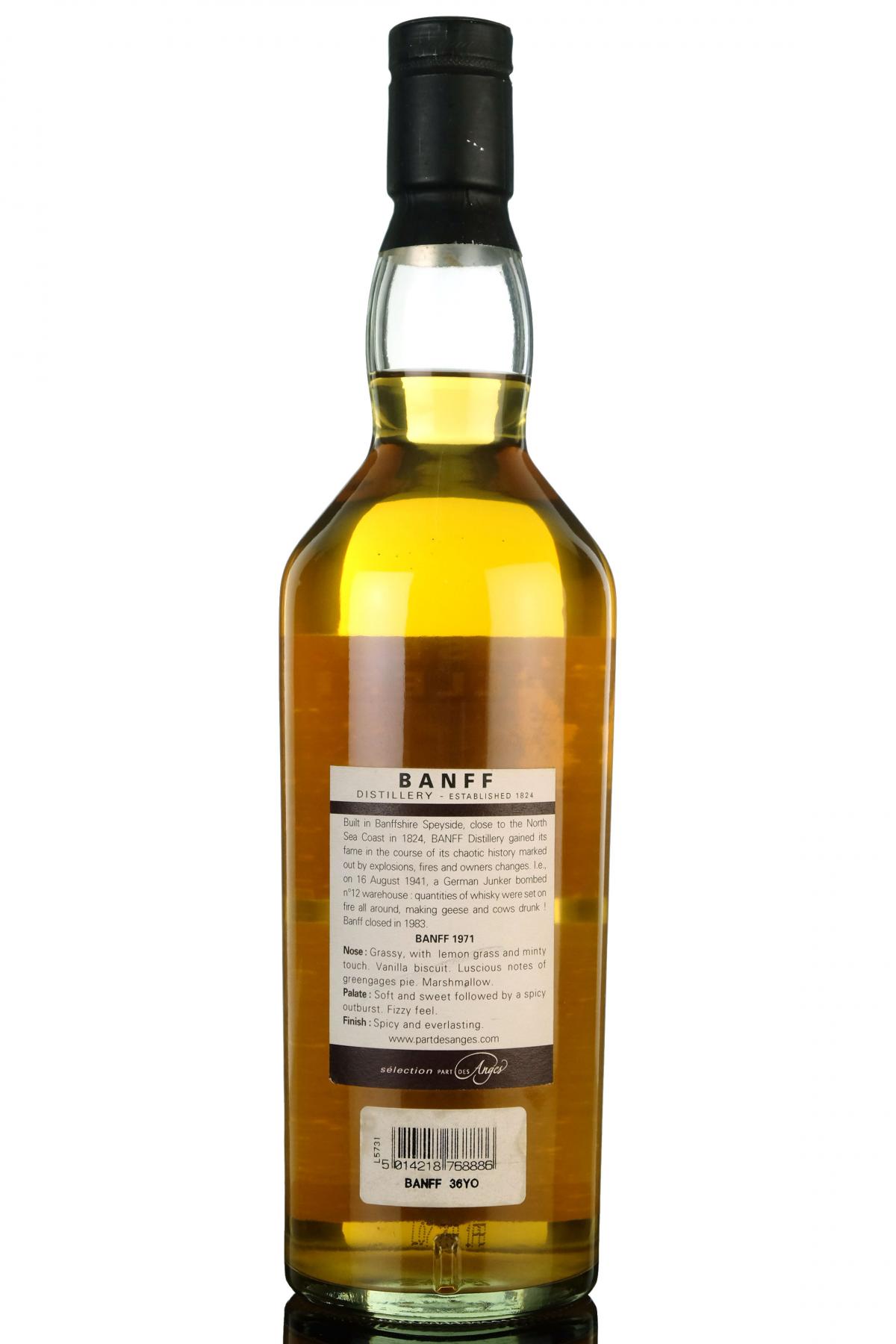 Banff 1971-2007 - 36 Year Old - Part Des Anges Closed Distilleries
