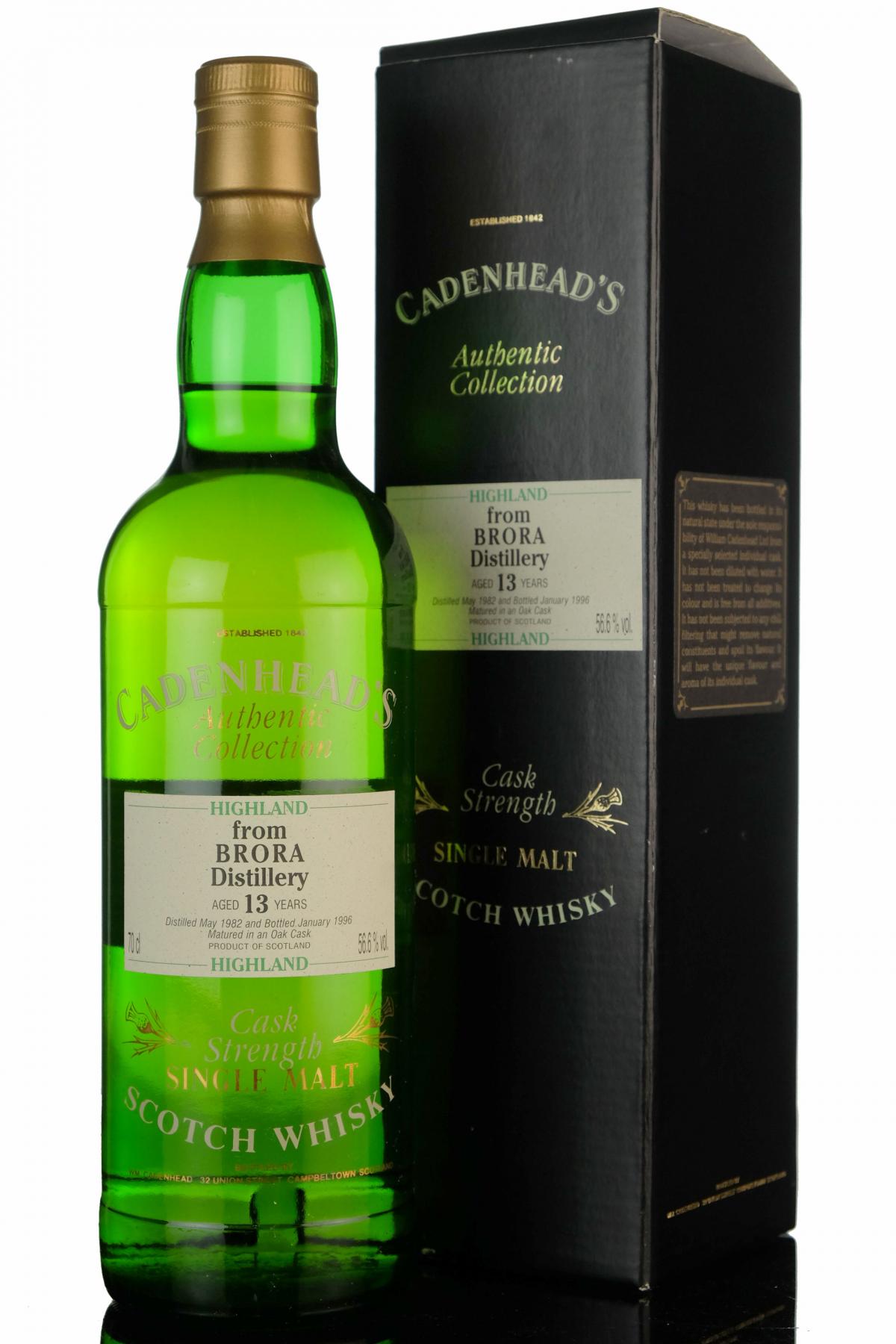 Brora 1982-1996- 13 Year Old - Cadenheads Authentic Collection