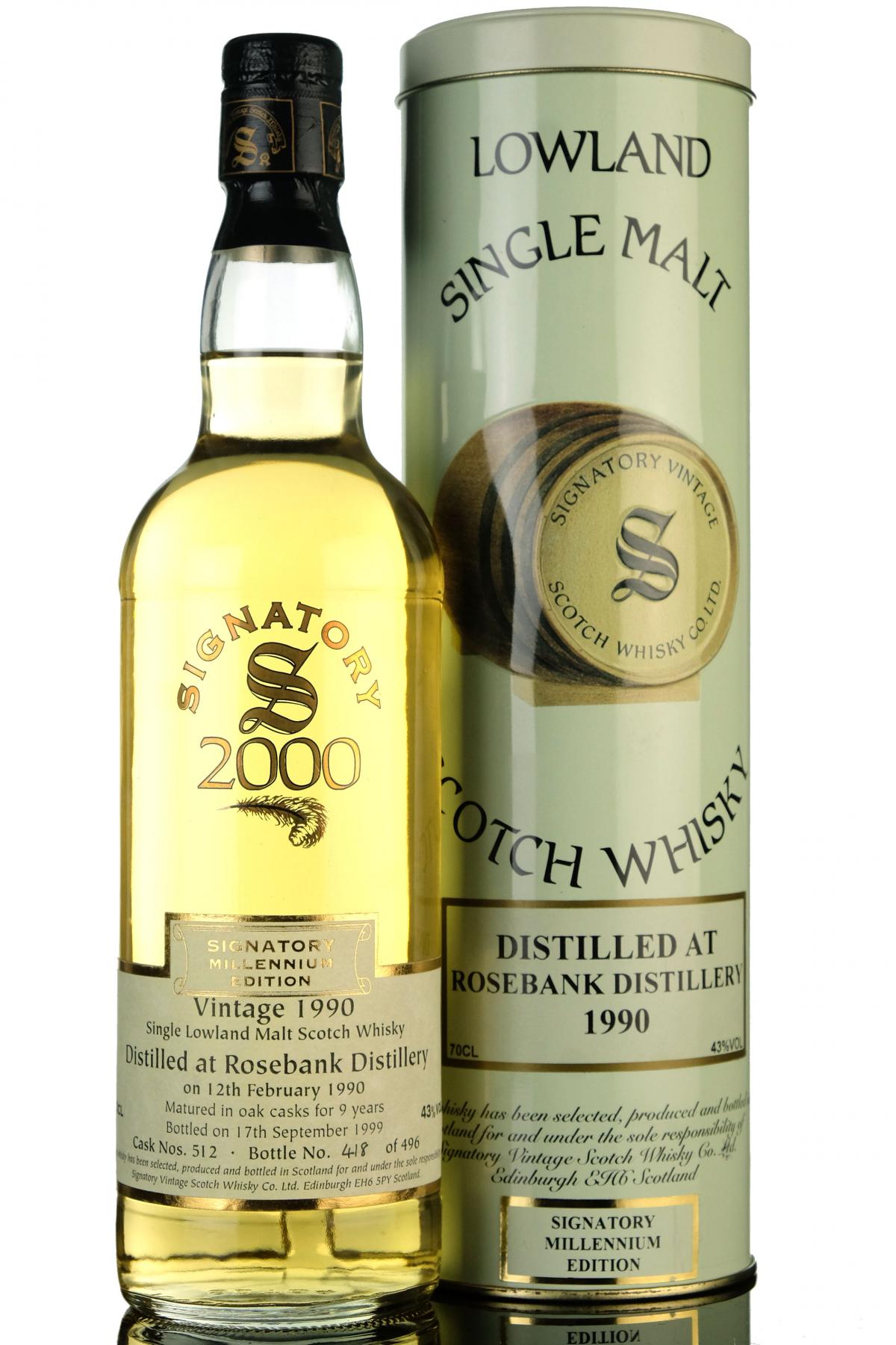 Rosebank 1990 - 1999 9 Signatory Vintage