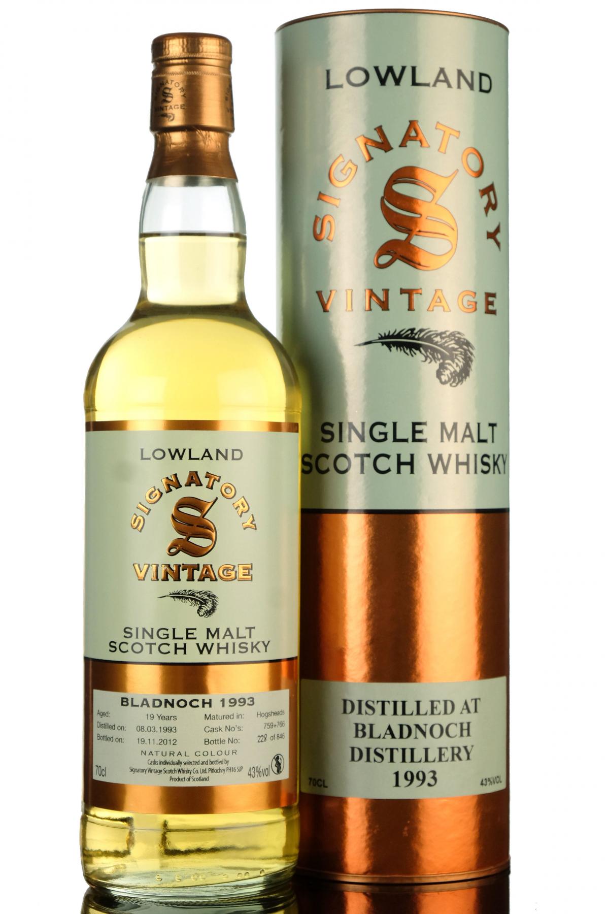Bladnoch 1993 - 2012 19 Signatory Vintage