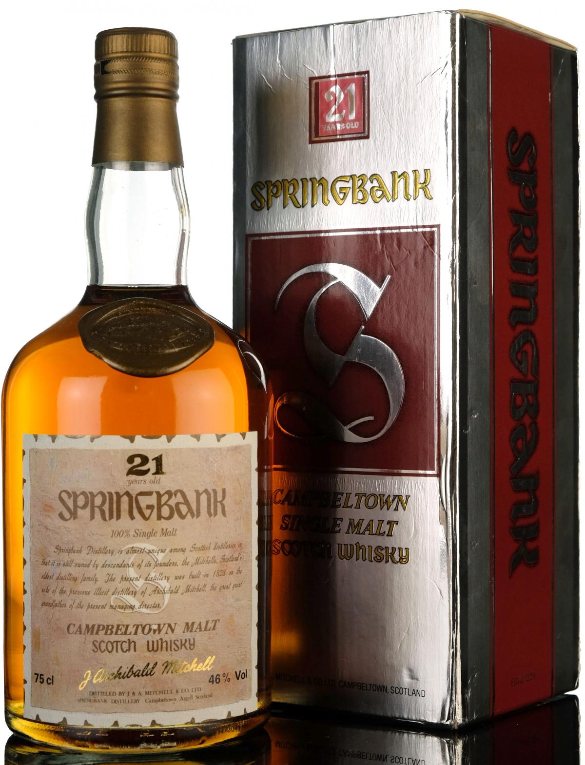 Springbank 21 Year Old - Circa 1990 - Archibald Mitchell Label