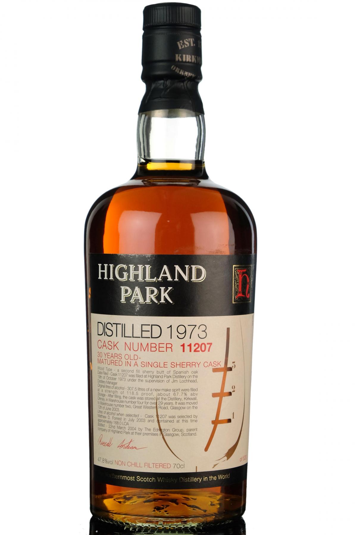 Highland Park 19732004 30 Year Old Single Cask 11207