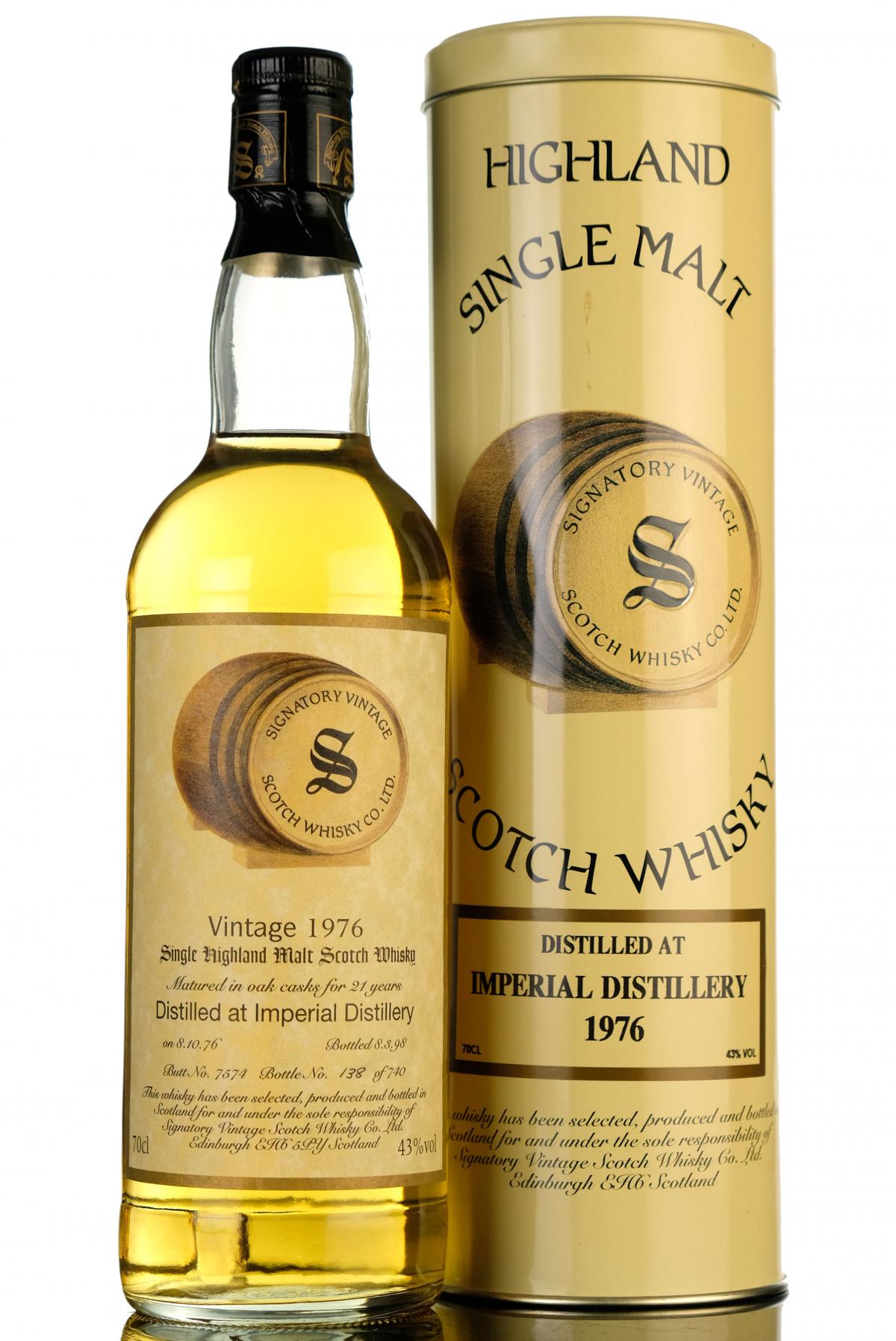 Imperial 1976 - 1998 21 Signatory Vintage