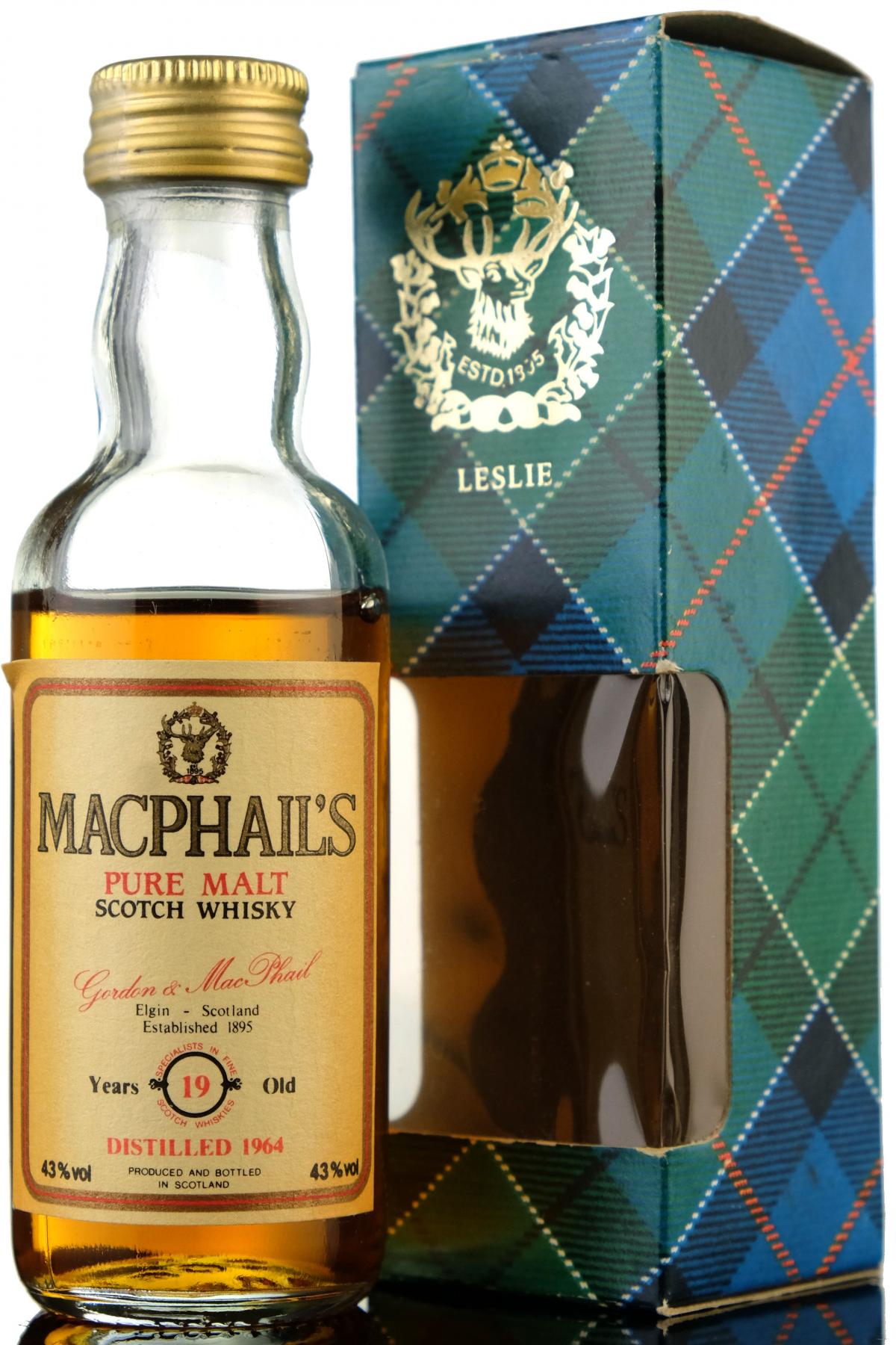 MacPhails 1964 - 19 Year Old - Gordon & MacPhail Miniature