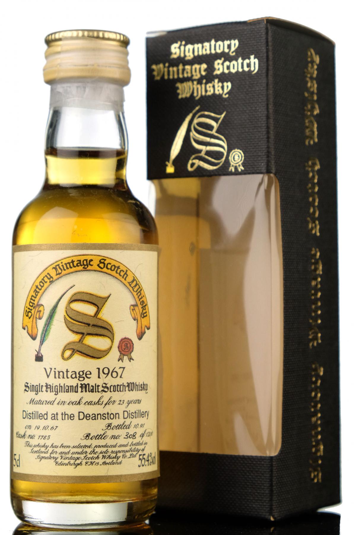 Deanston 1967-1991- 23 Year Old - Signatory Vintage Miniature